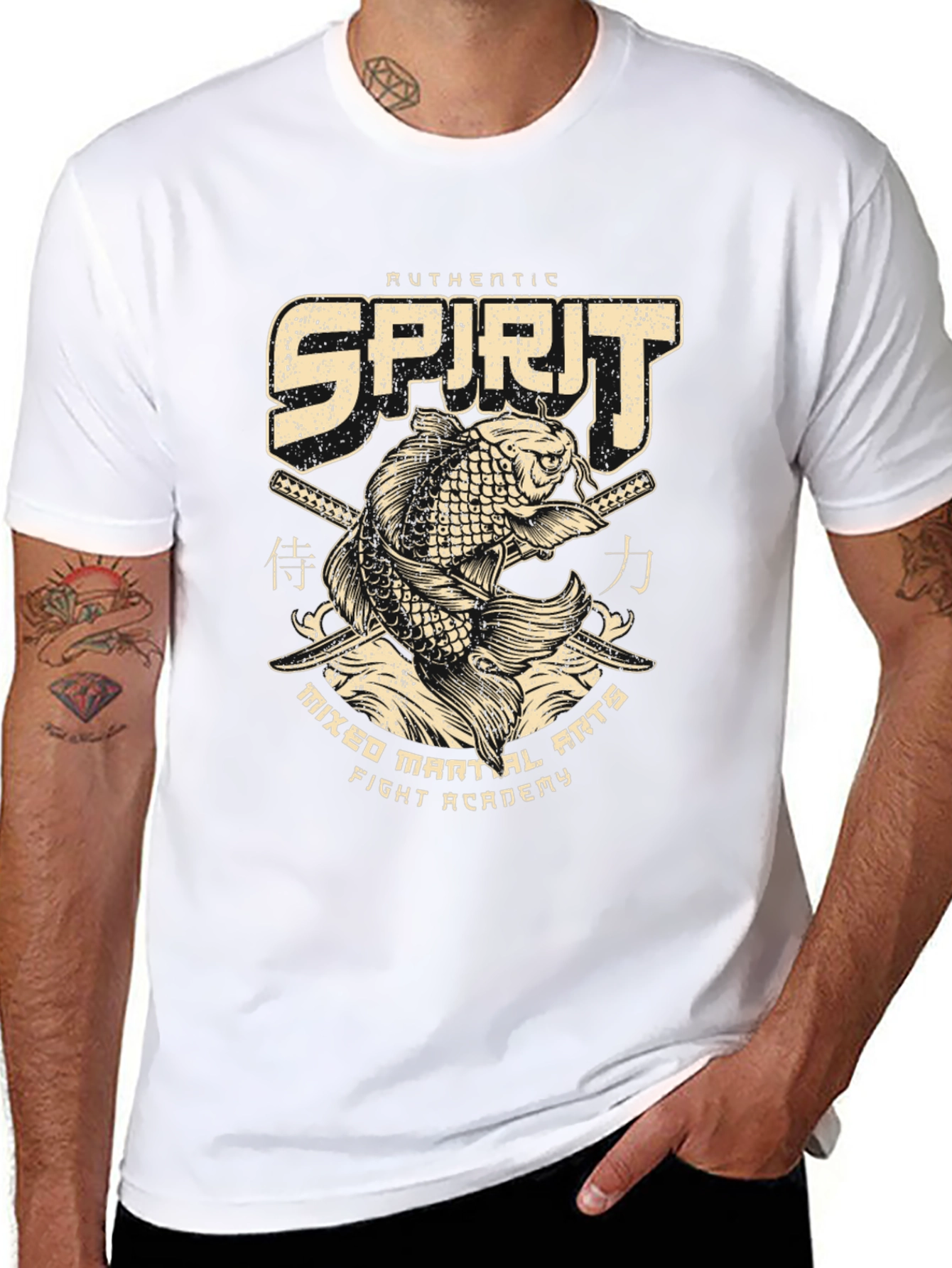 Authentic Spirit MMA Black Graphic T-Shirt