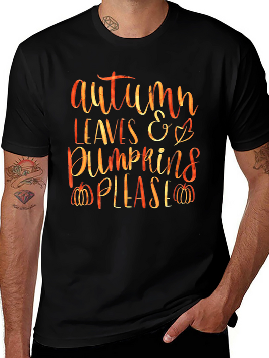 Autumn Leaves & Pumpkins Graphic Tee