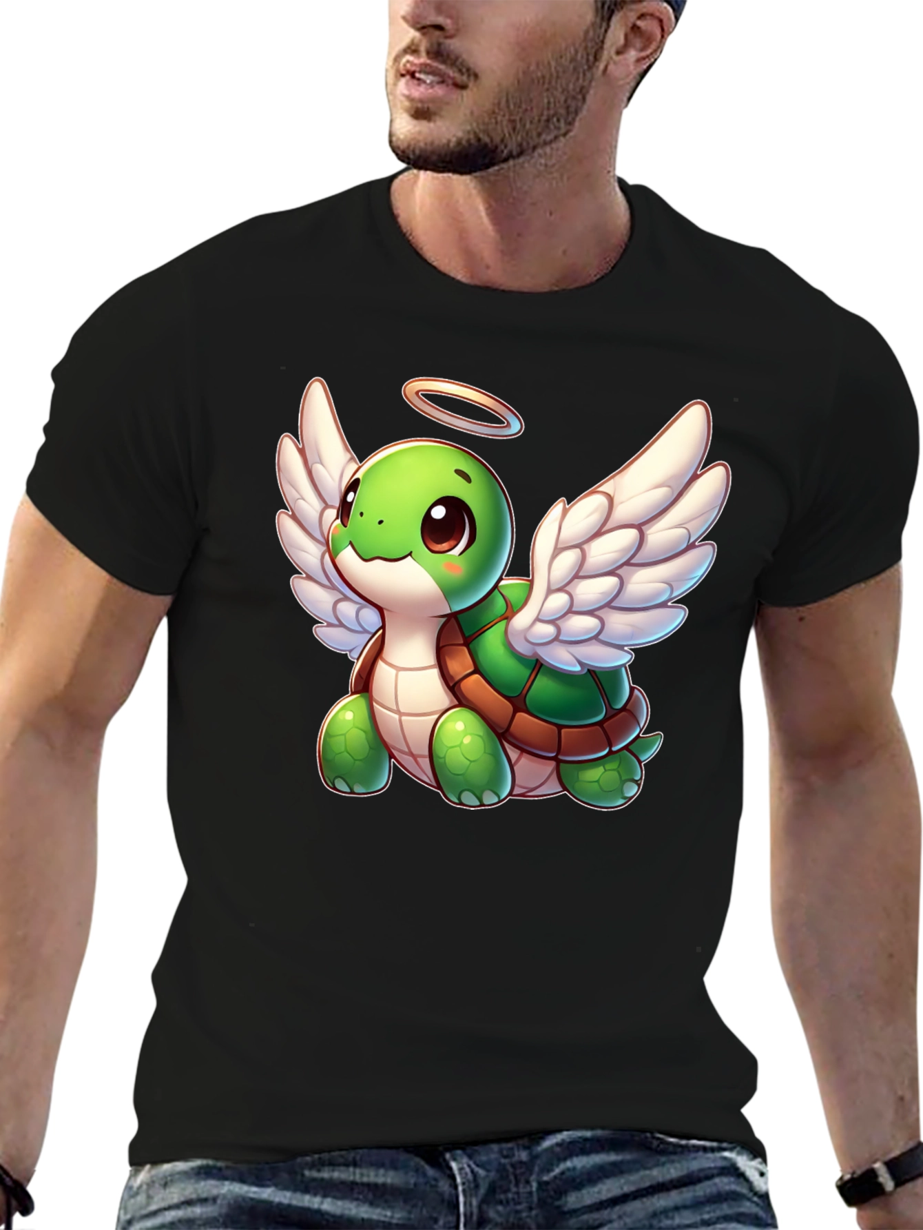 Cute Turtle Angel Graphic Tee