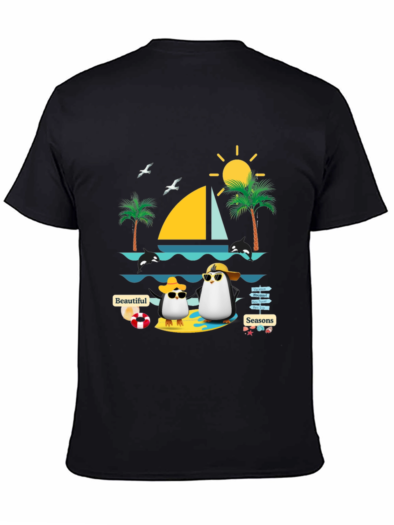 Summer Penguin Graphic Tee