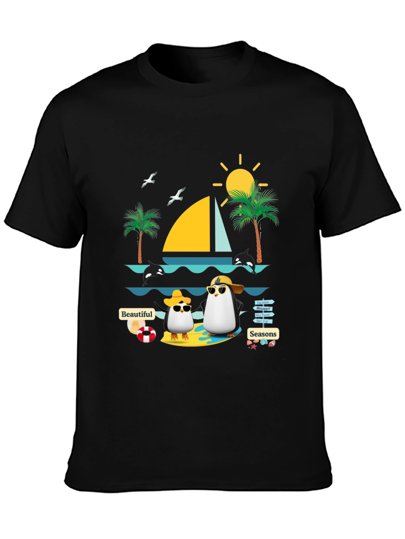 Summer Penguin Graphic Tee