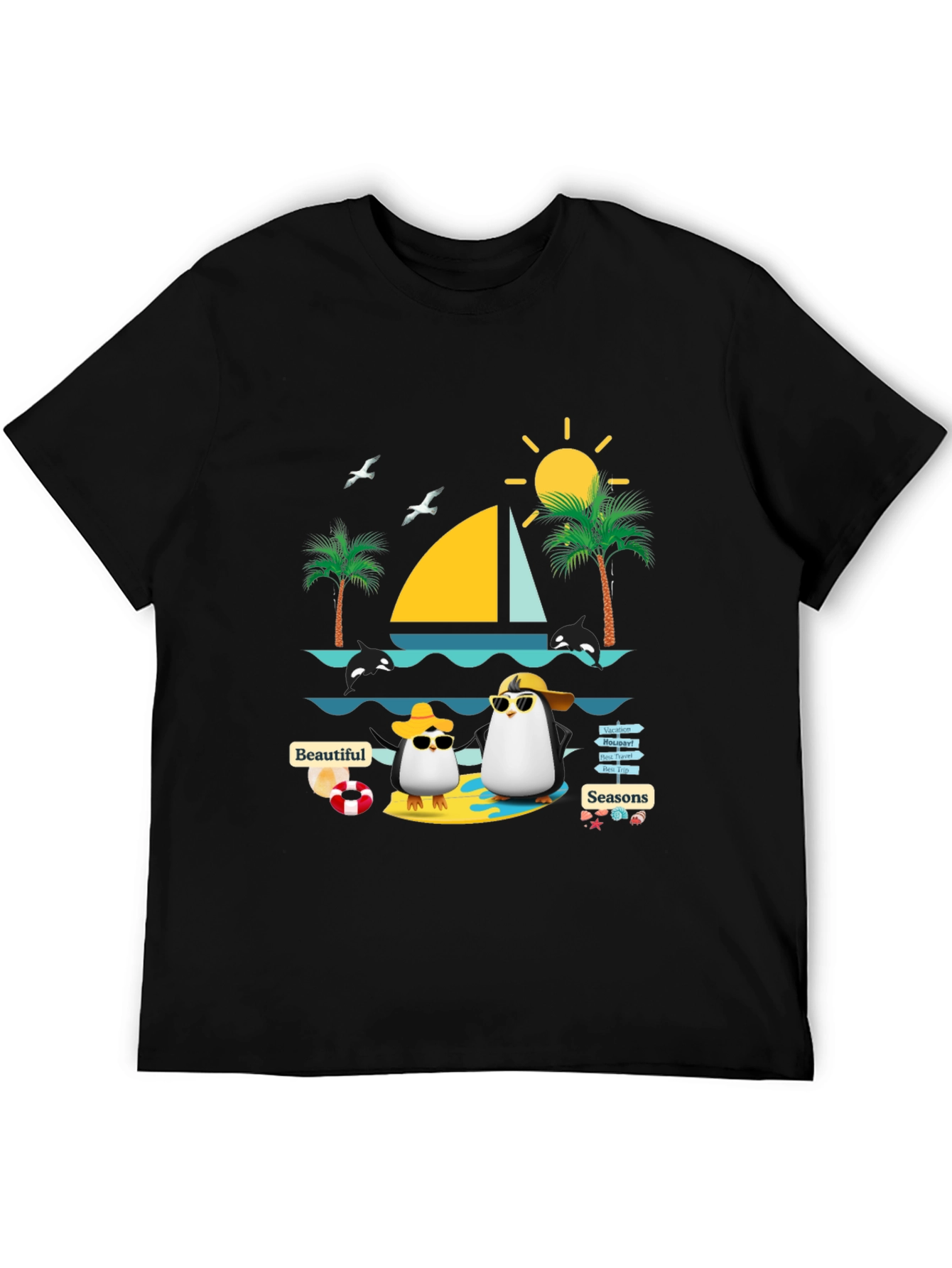 Summer Penguin Graphic Tee