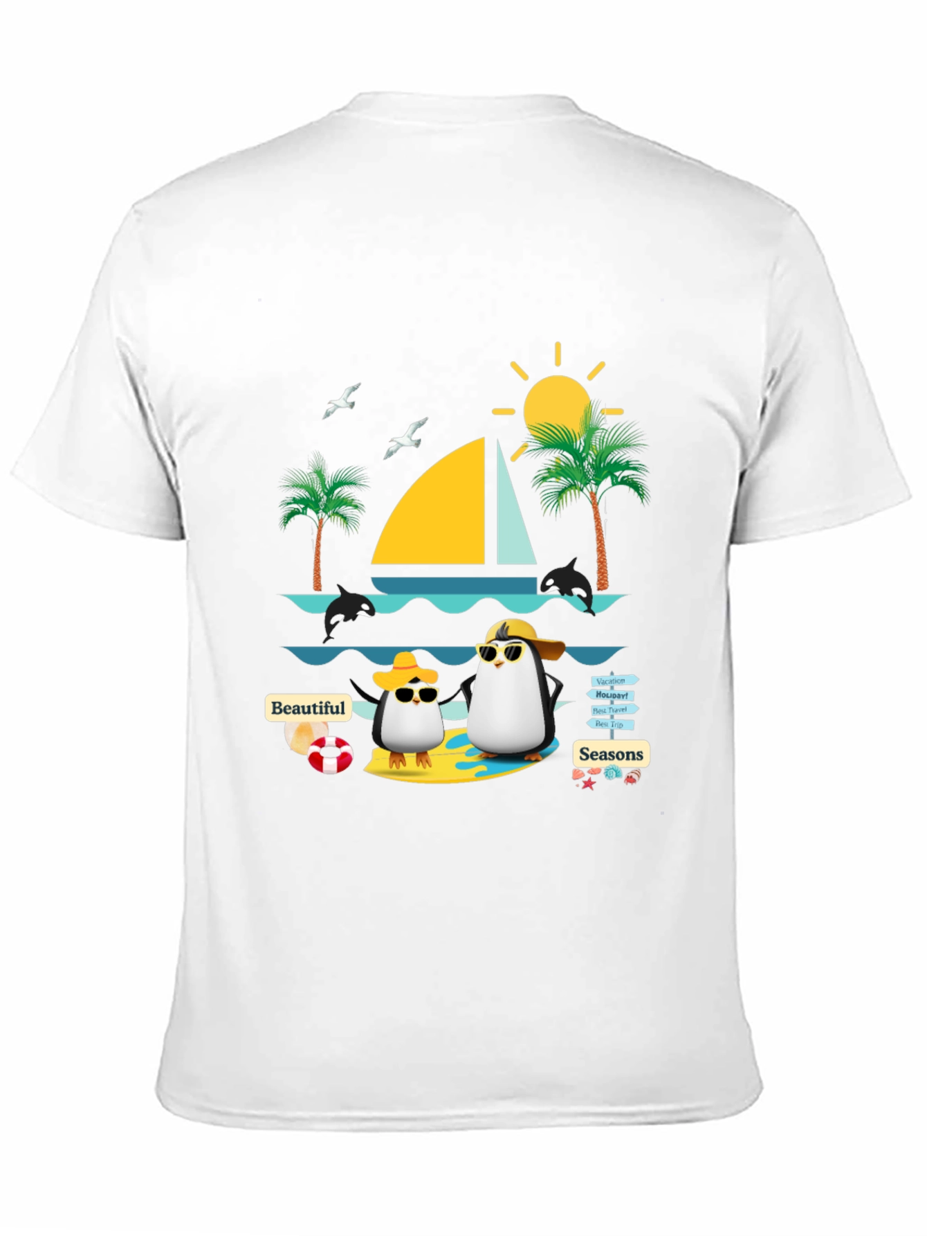 Summer Penguin Graphic Tee