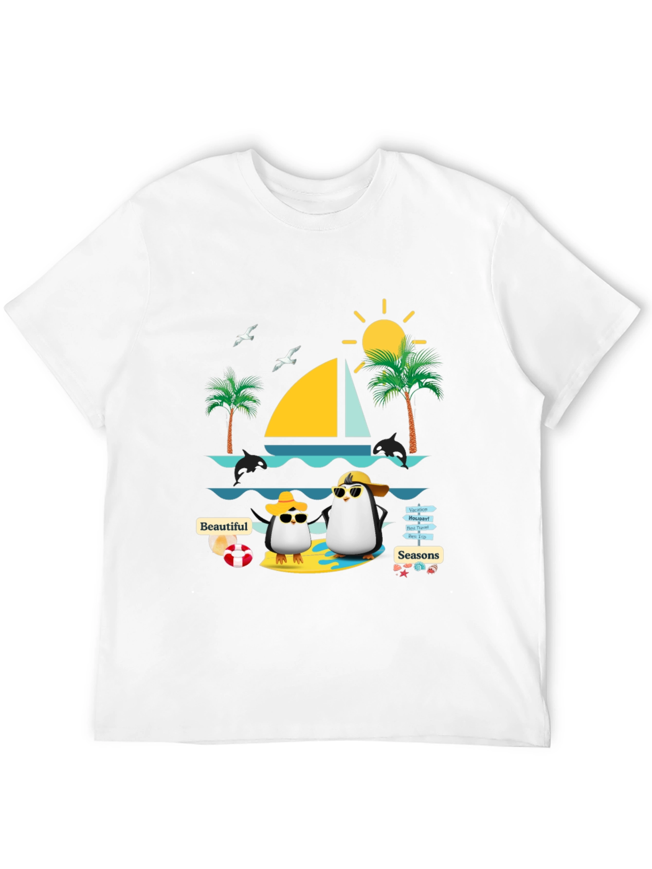 Summer Penguin Graphic Tee