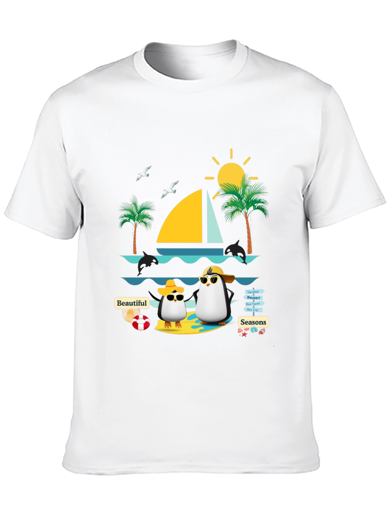 Summer Penguin Graphic Tee