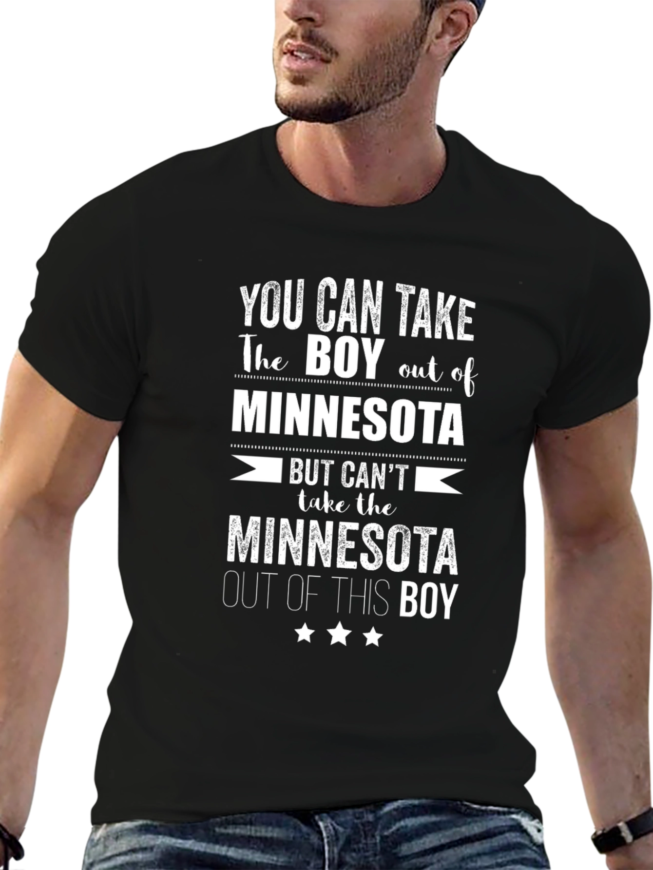 Minnesota Boy Graphic T-Shirt - Black