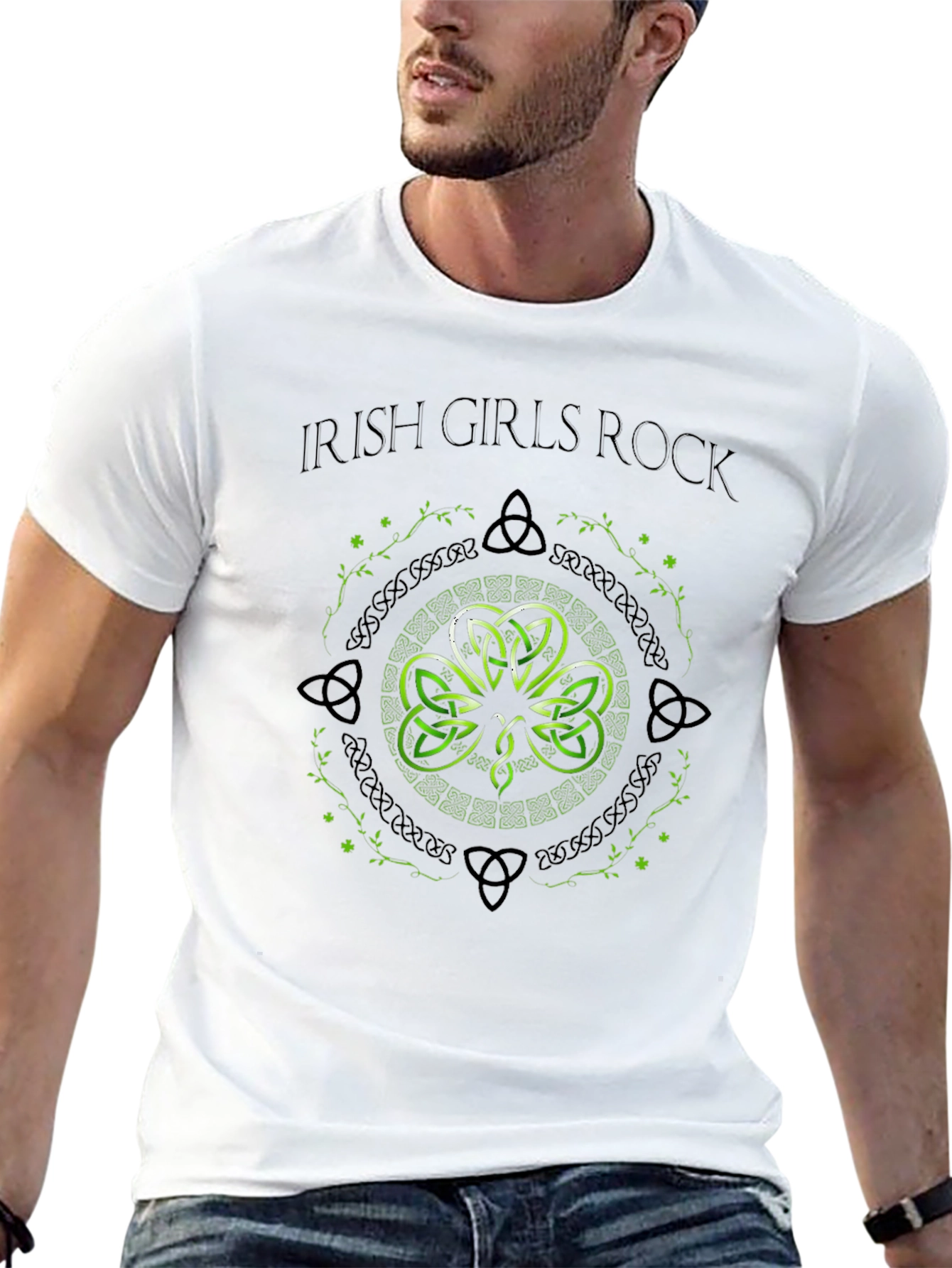 Irish Girls Rock T-Shirt - Shamrock Graphic Tee