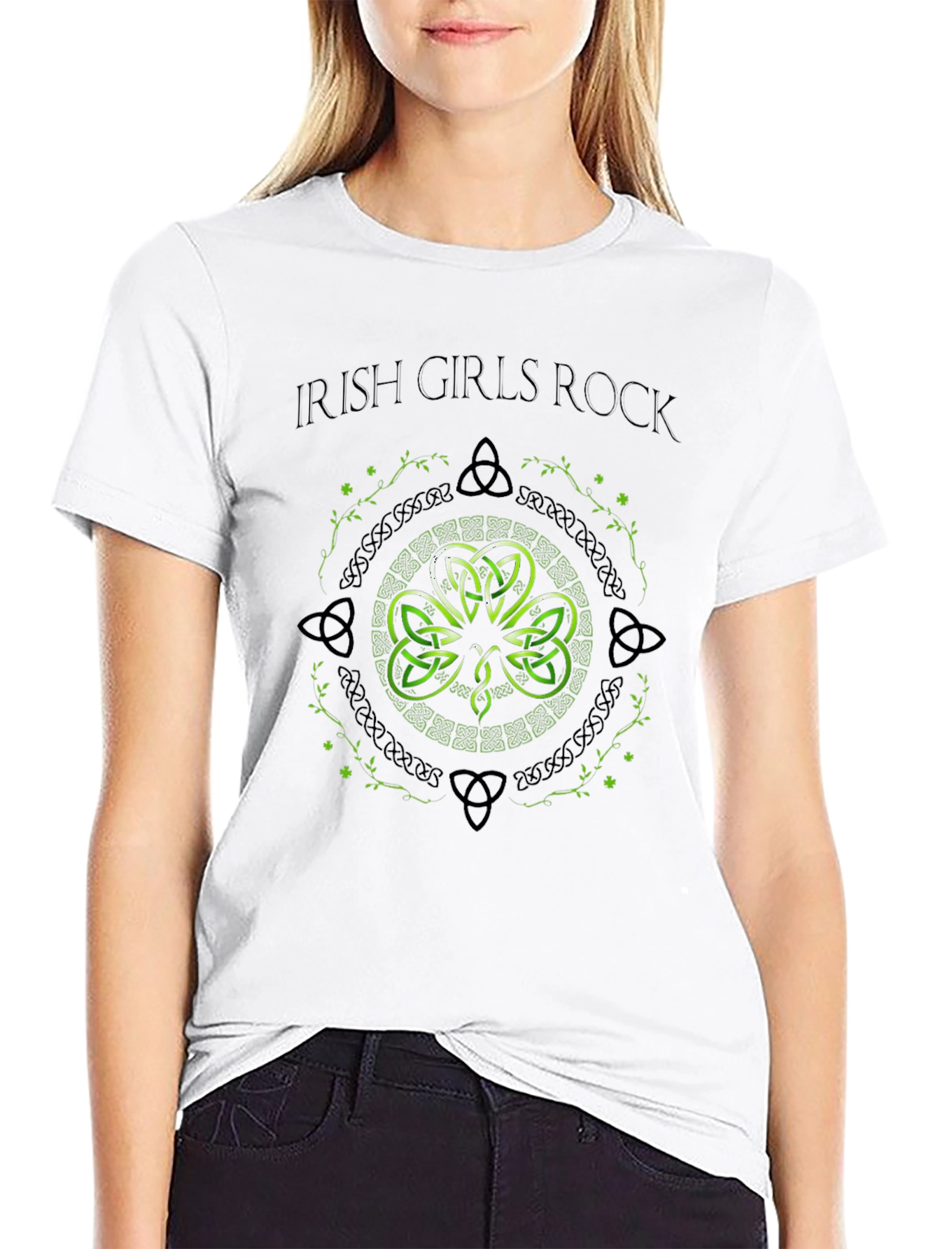Irish Girls Rock T-Shirt - Shamrock Graphic Tee