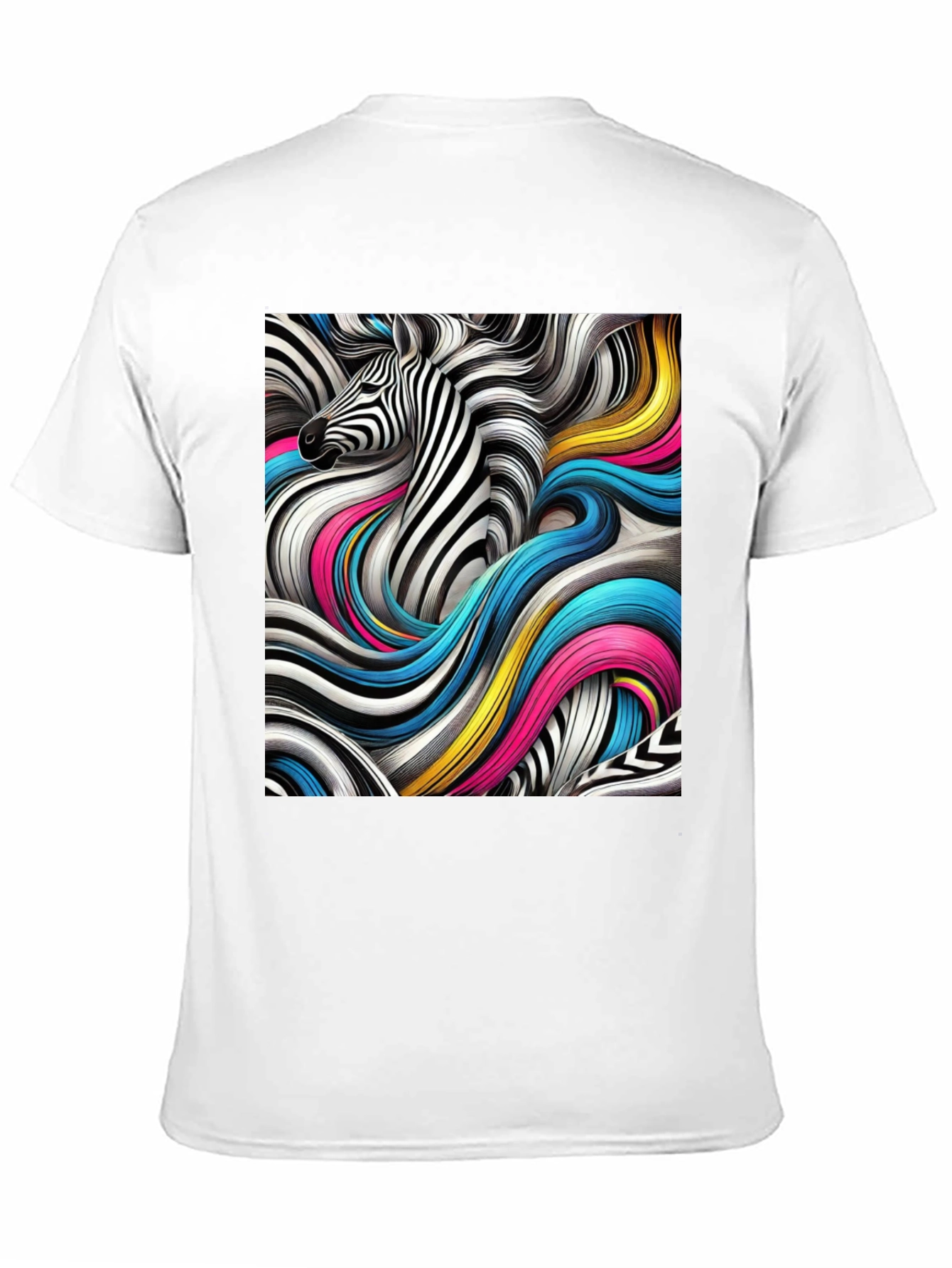 Zebra Art Graphic Black T-Shirt