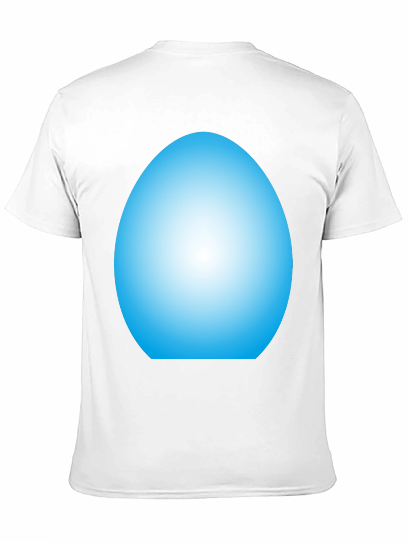 Mens Black T-Shirt with Light Blue Oval Design