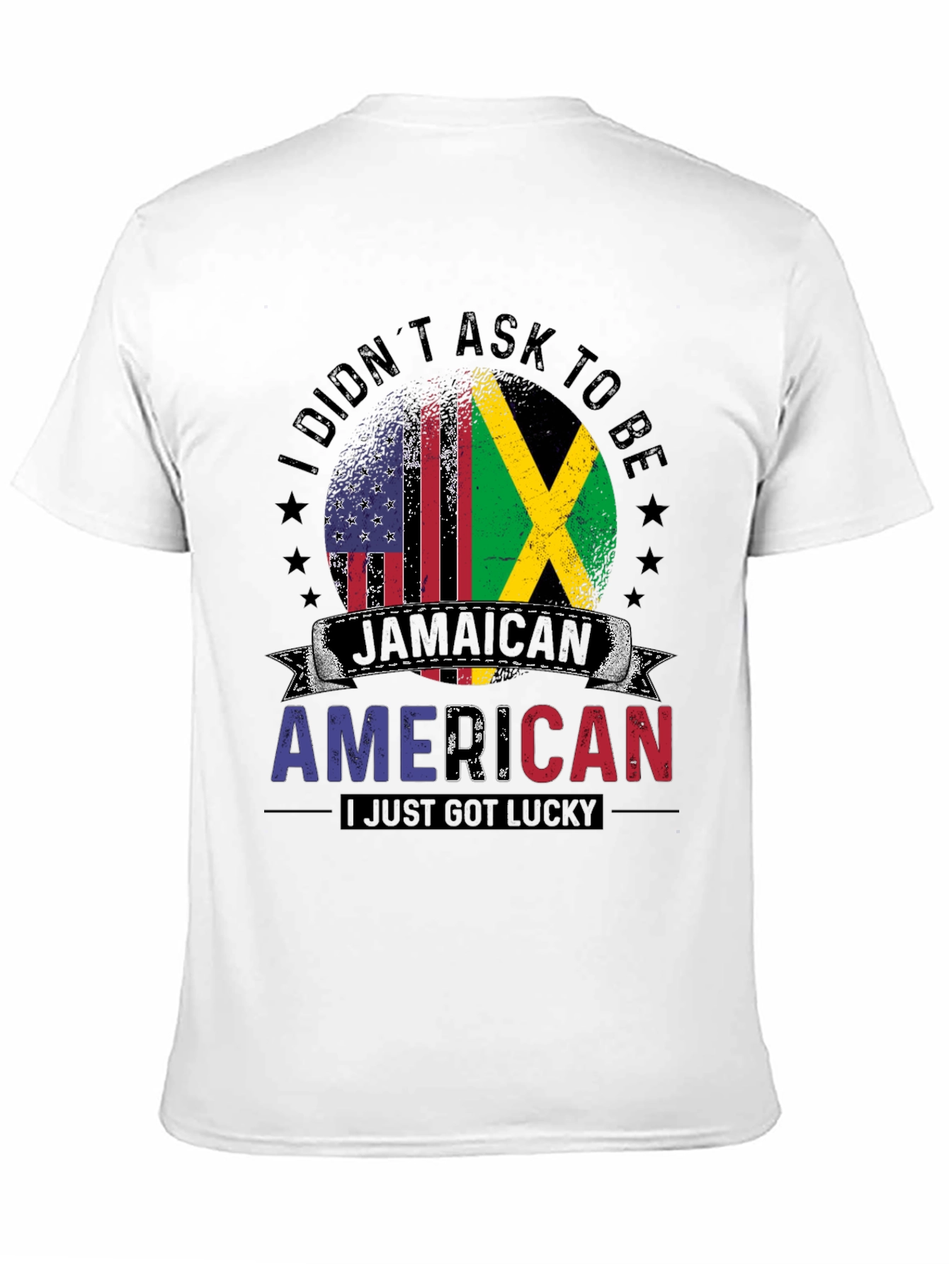 Jamaican American Flag Pride Graphic T-Shirt