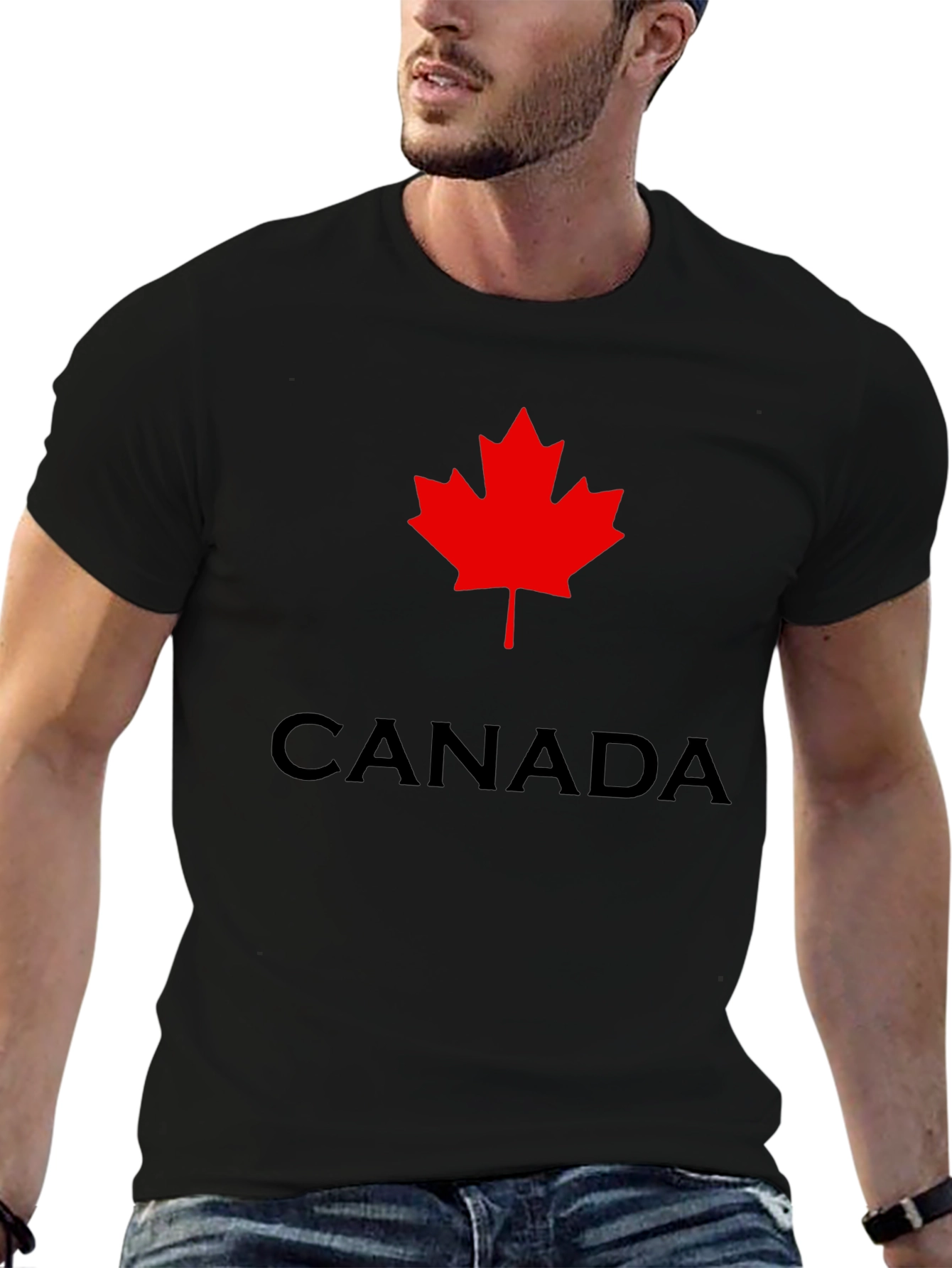 Canada Maple Leaf Graphic Black T-Shirt