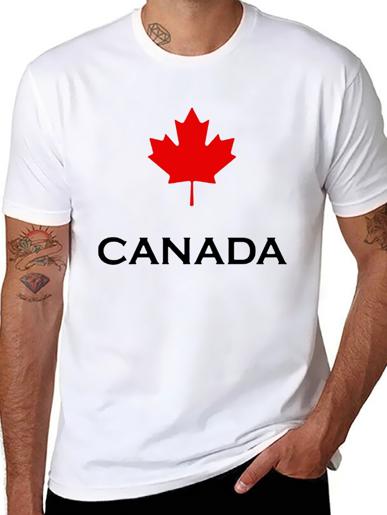 Canada Maple Leaf Graphic Black T-Shirt