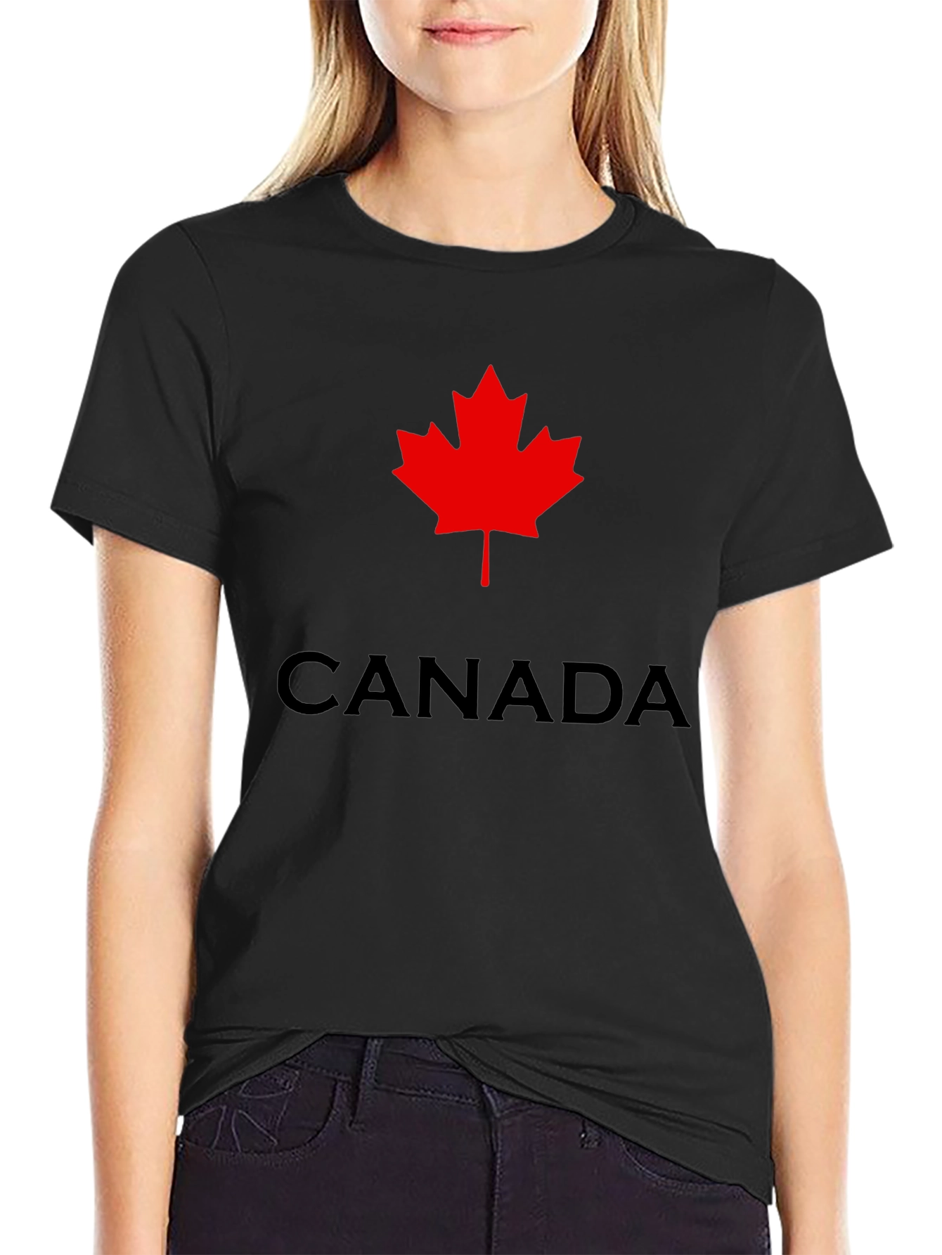 Canada Maple Leaf Graphic Black T-Shirt