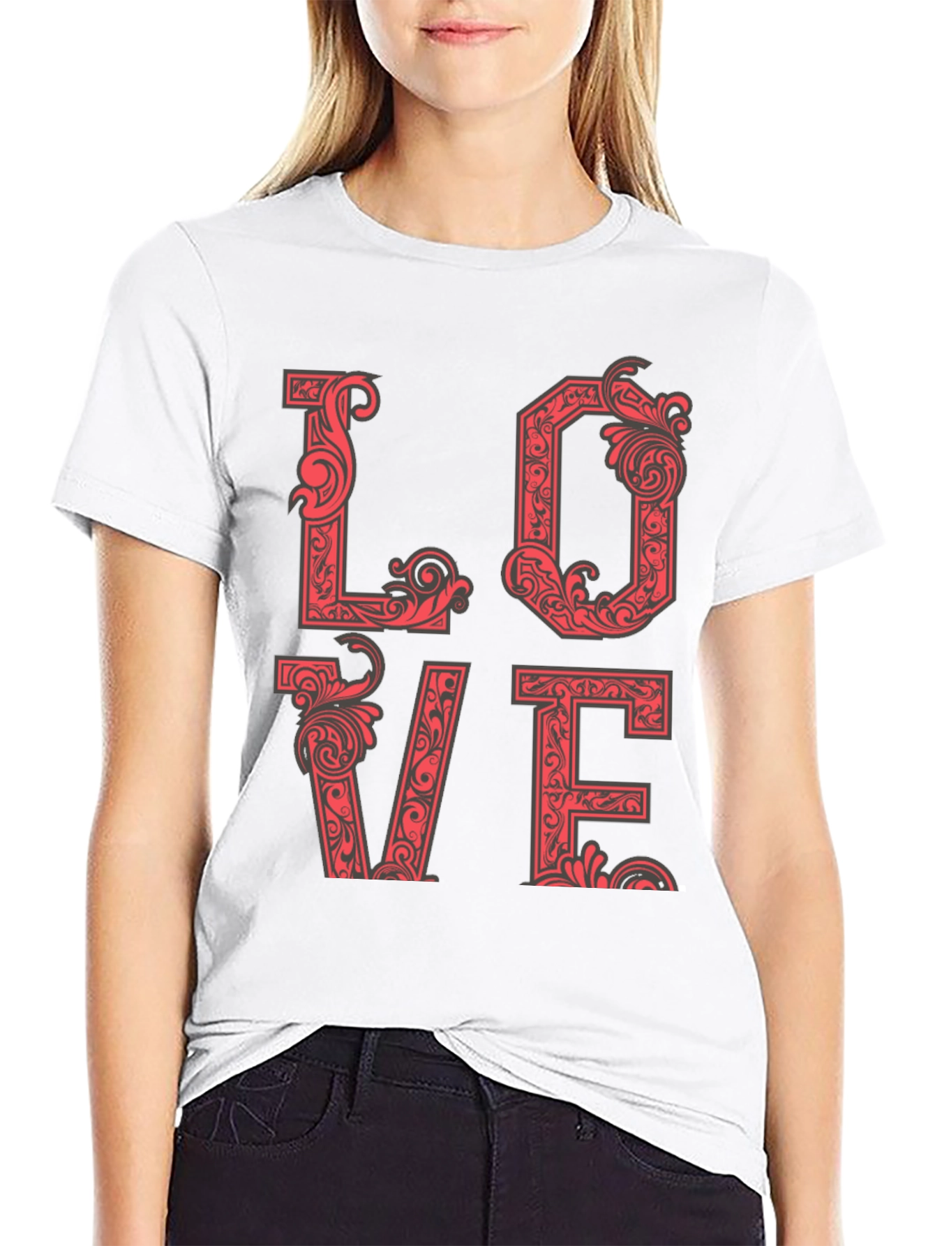 Love T-Shirt - Ornate Letter Design