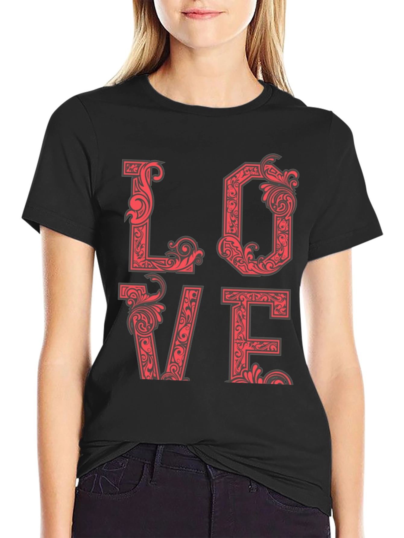 Love T-Shirt - Ornate Letter Design