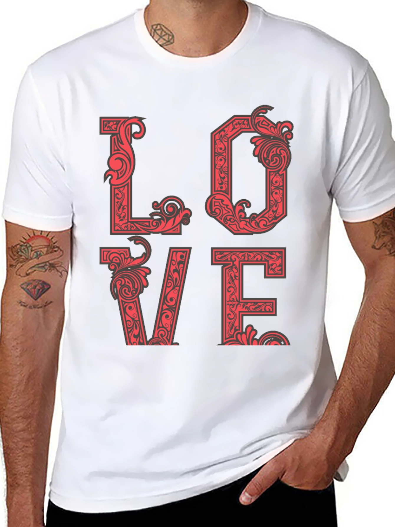Love T-Shirt - Ornate Letter Design