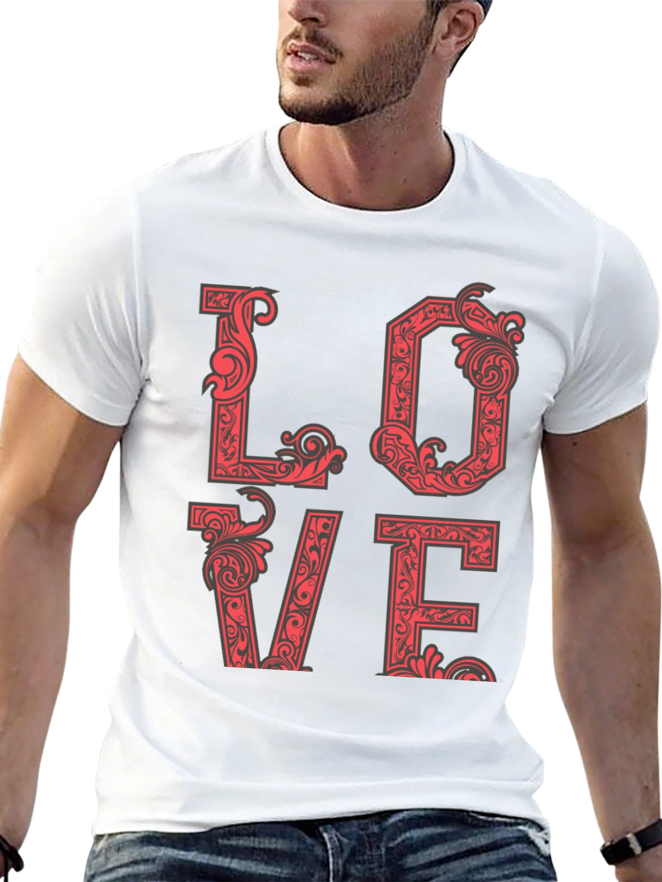 Love T-Shirt - Ornate Letter Design