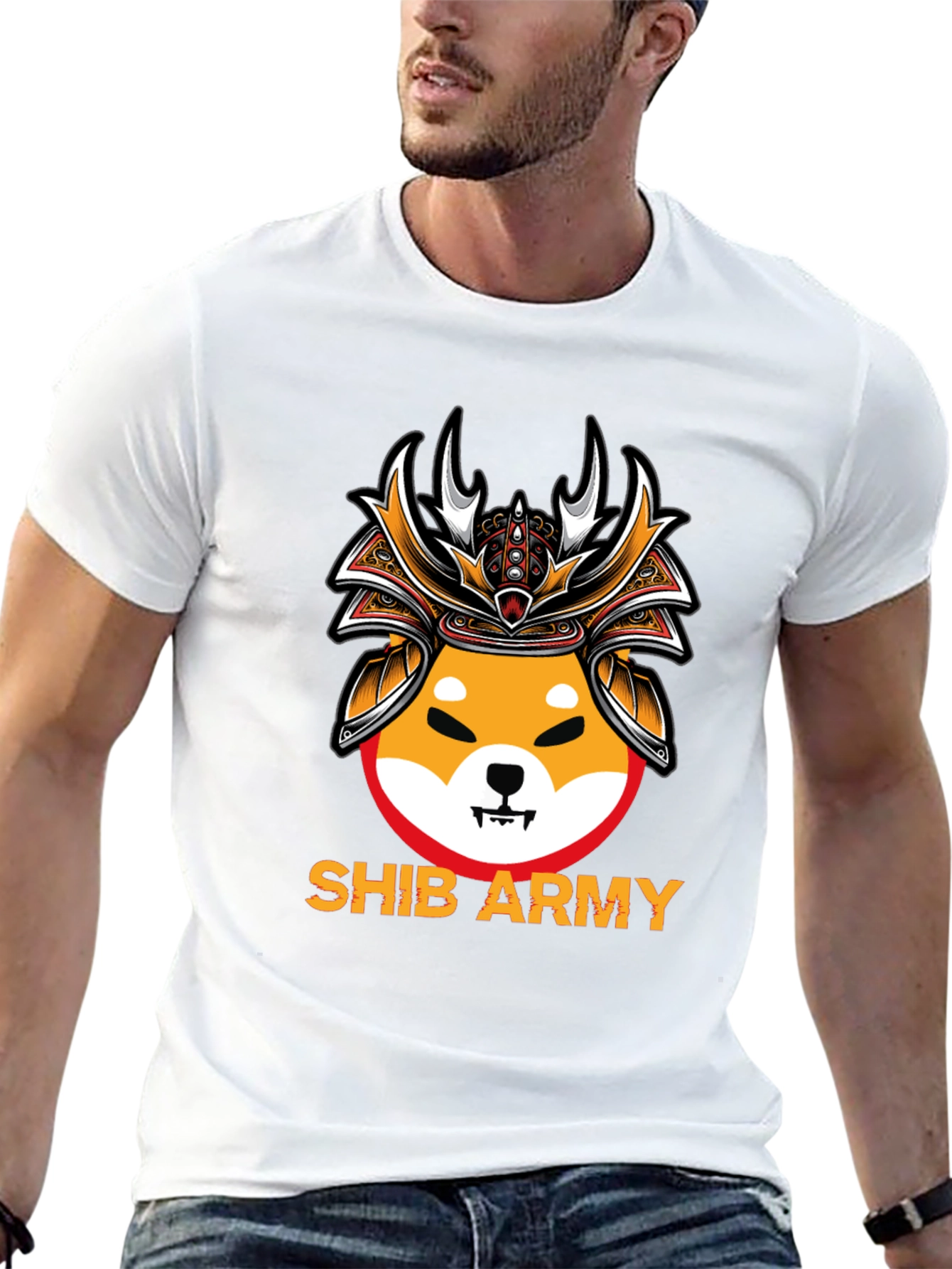 Shib Army Samurai T-Shirt - Crypto Fashion