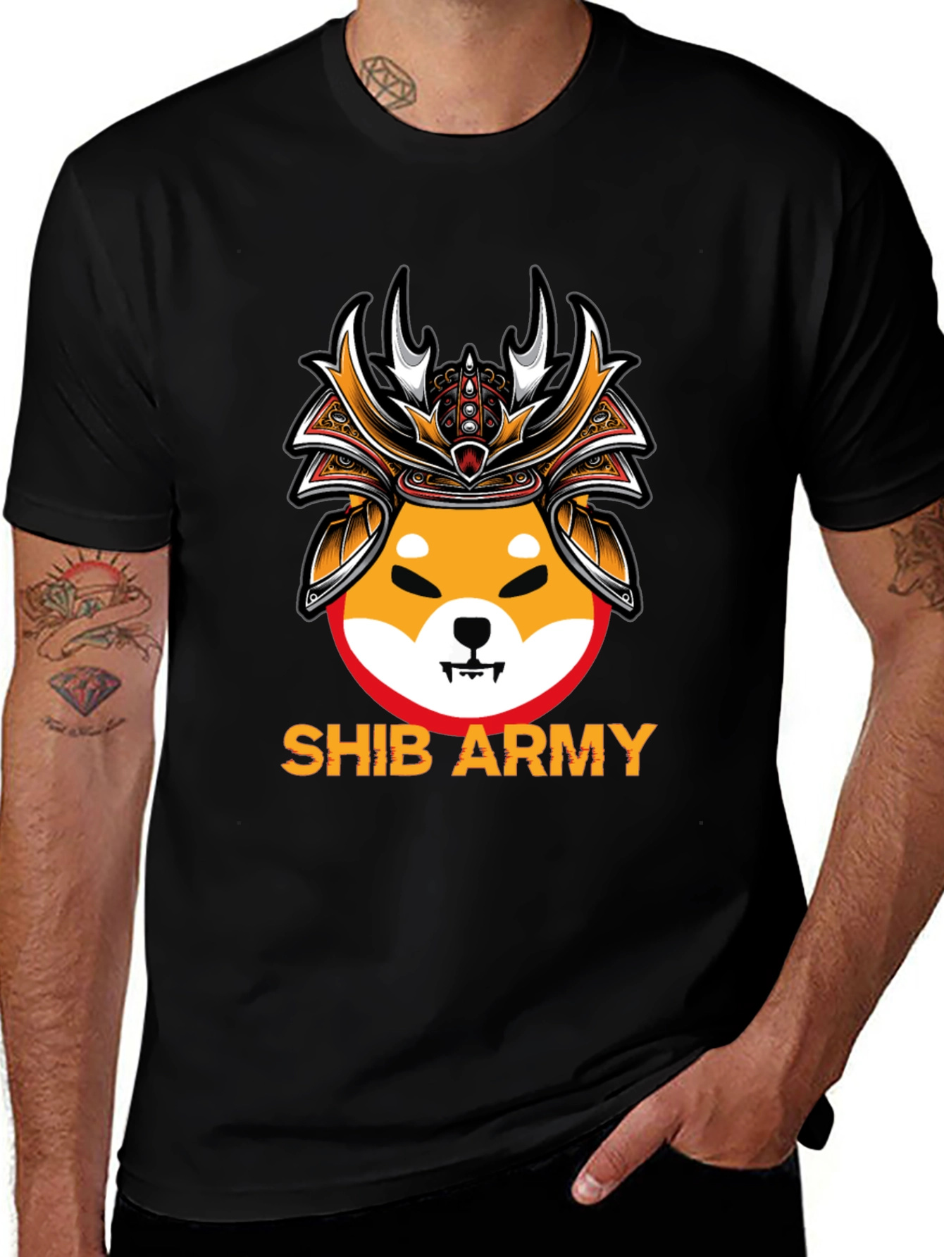 Shib Army Samurai T-Shirt - Crypto Fashion