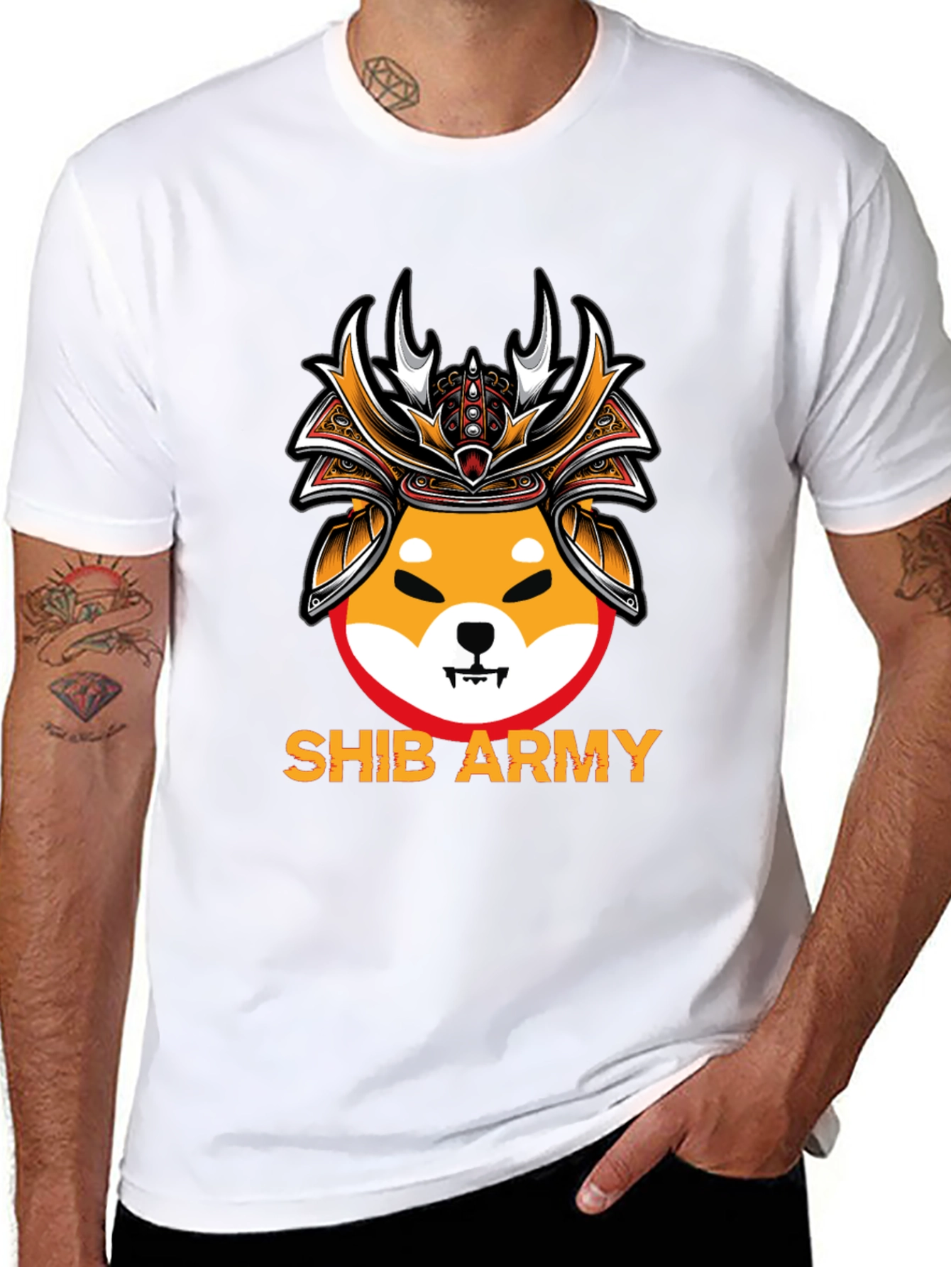 Shib Army Samurai T-Shirt - Crypto Fashion