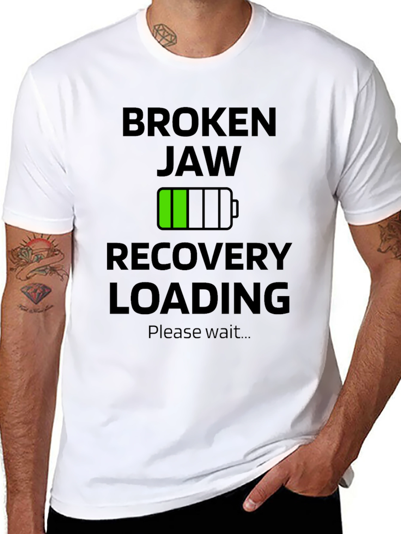 Broken Jaw Recovery Loading Funny T-Shirt
