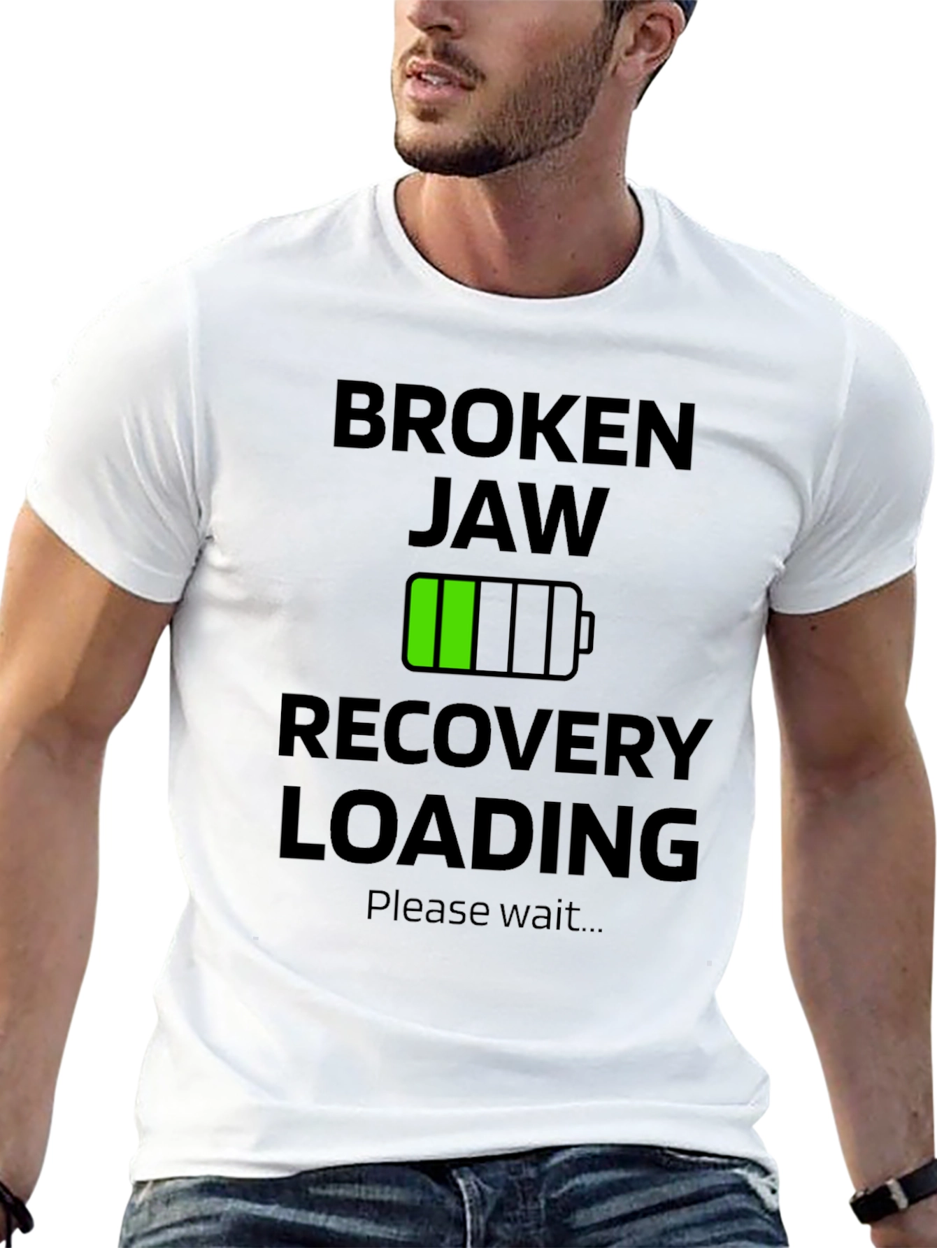 Broken Jaw Recovery Loading Funny T-Shirt