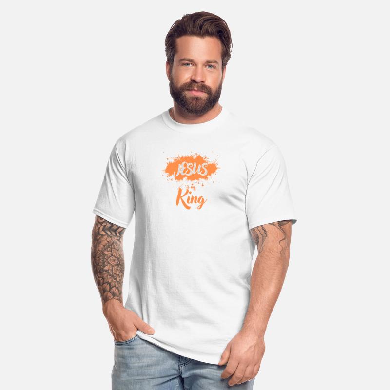 JESUS is my King orange light