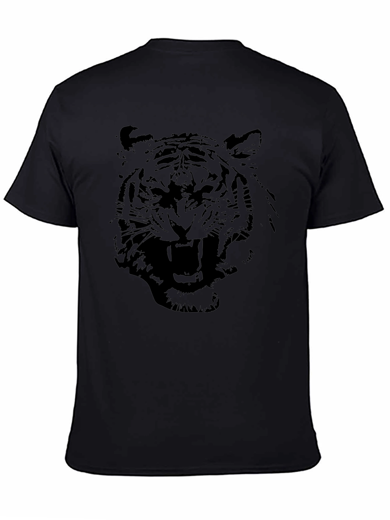 Black Tiger Graphic Tee - Mens Casual Shirt