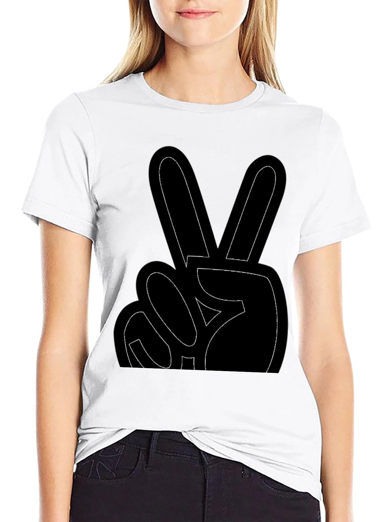 Peace Sign Black T-Shirt