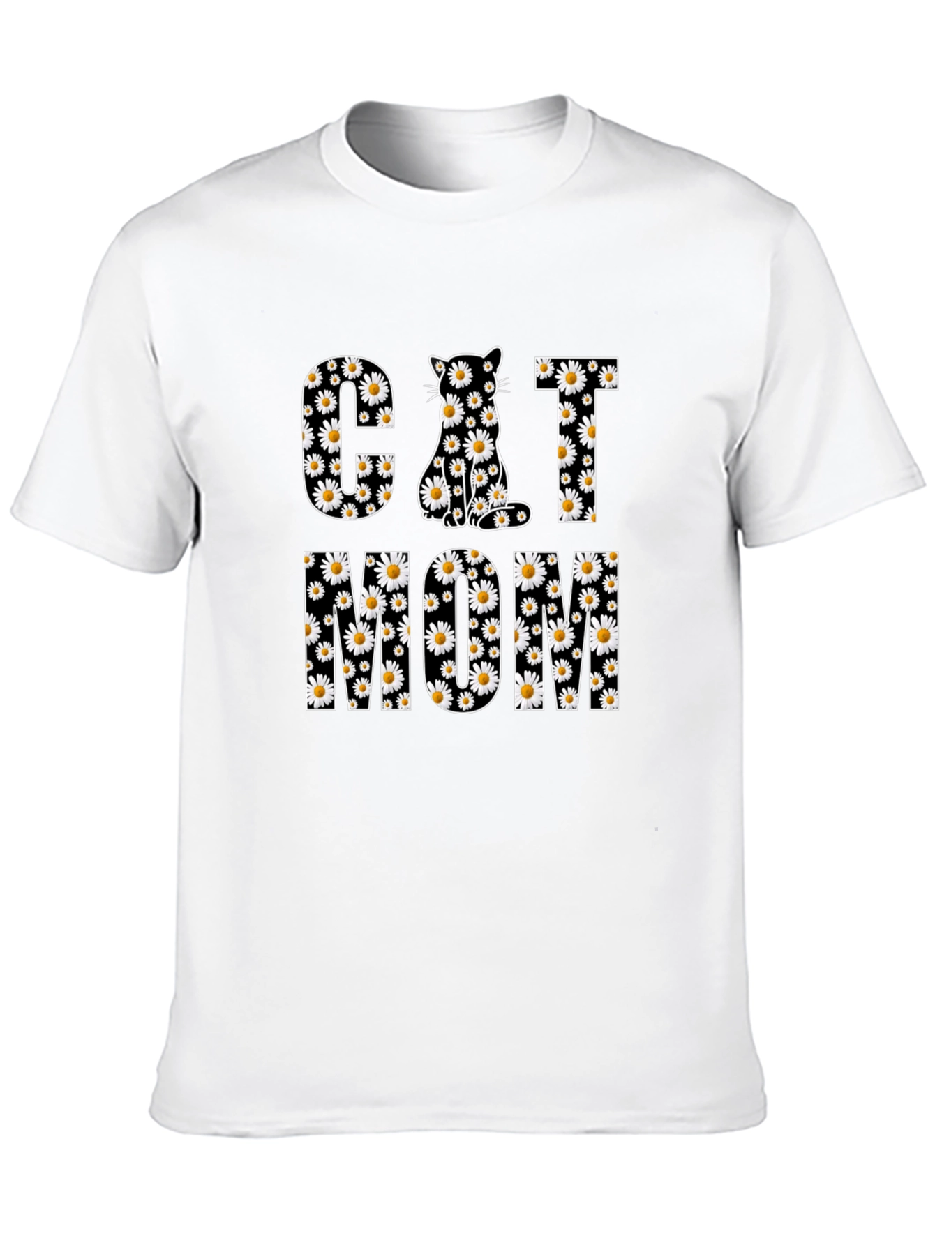 Cat Mom Floral Graphic Tee