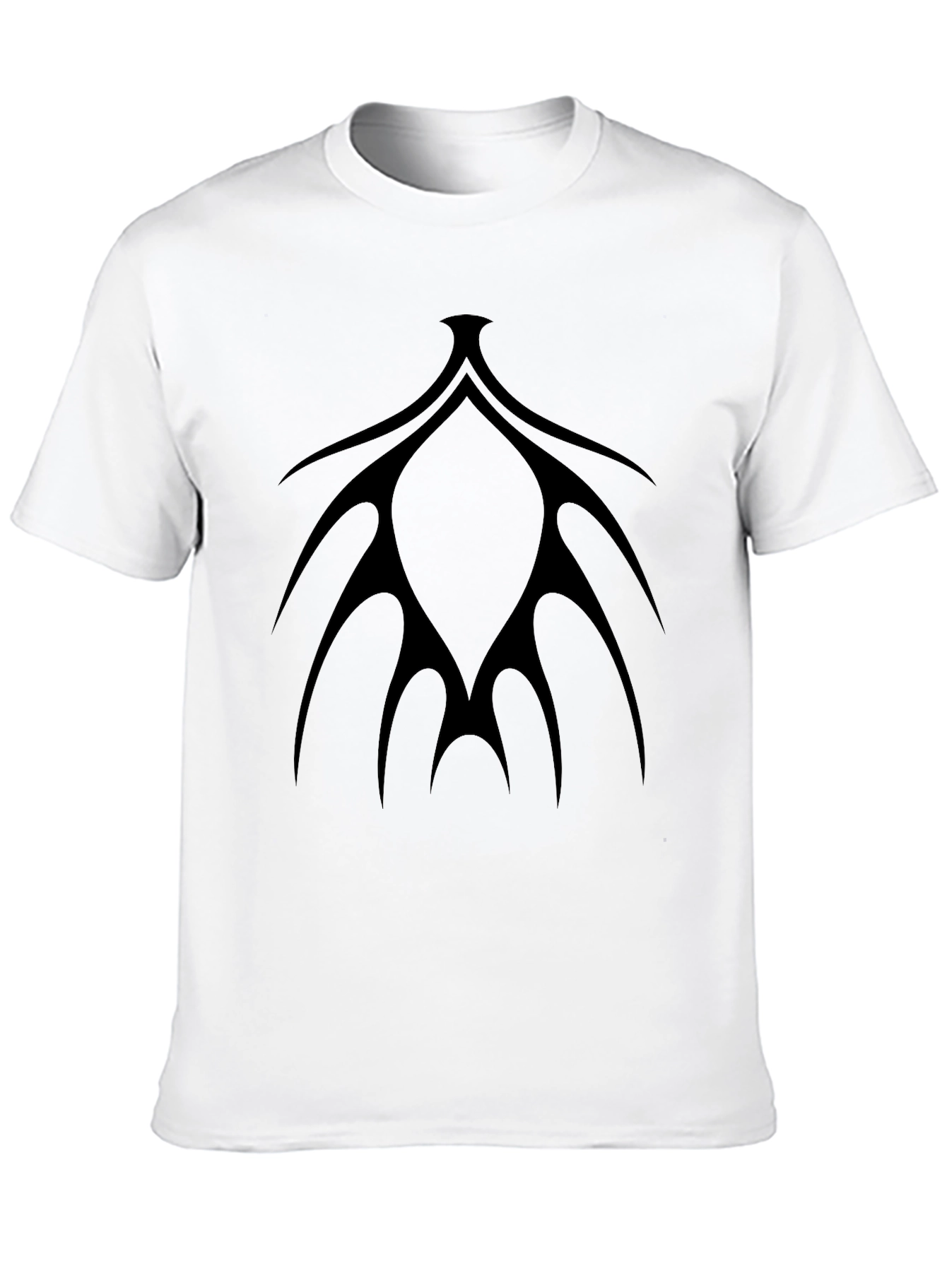 Mens Black Tee with Abstract Graphic Design