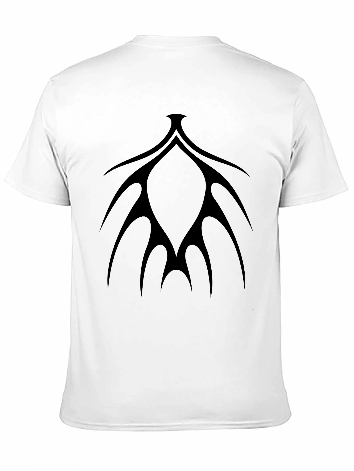 Mens Black Tee with Abstract Graphic Design