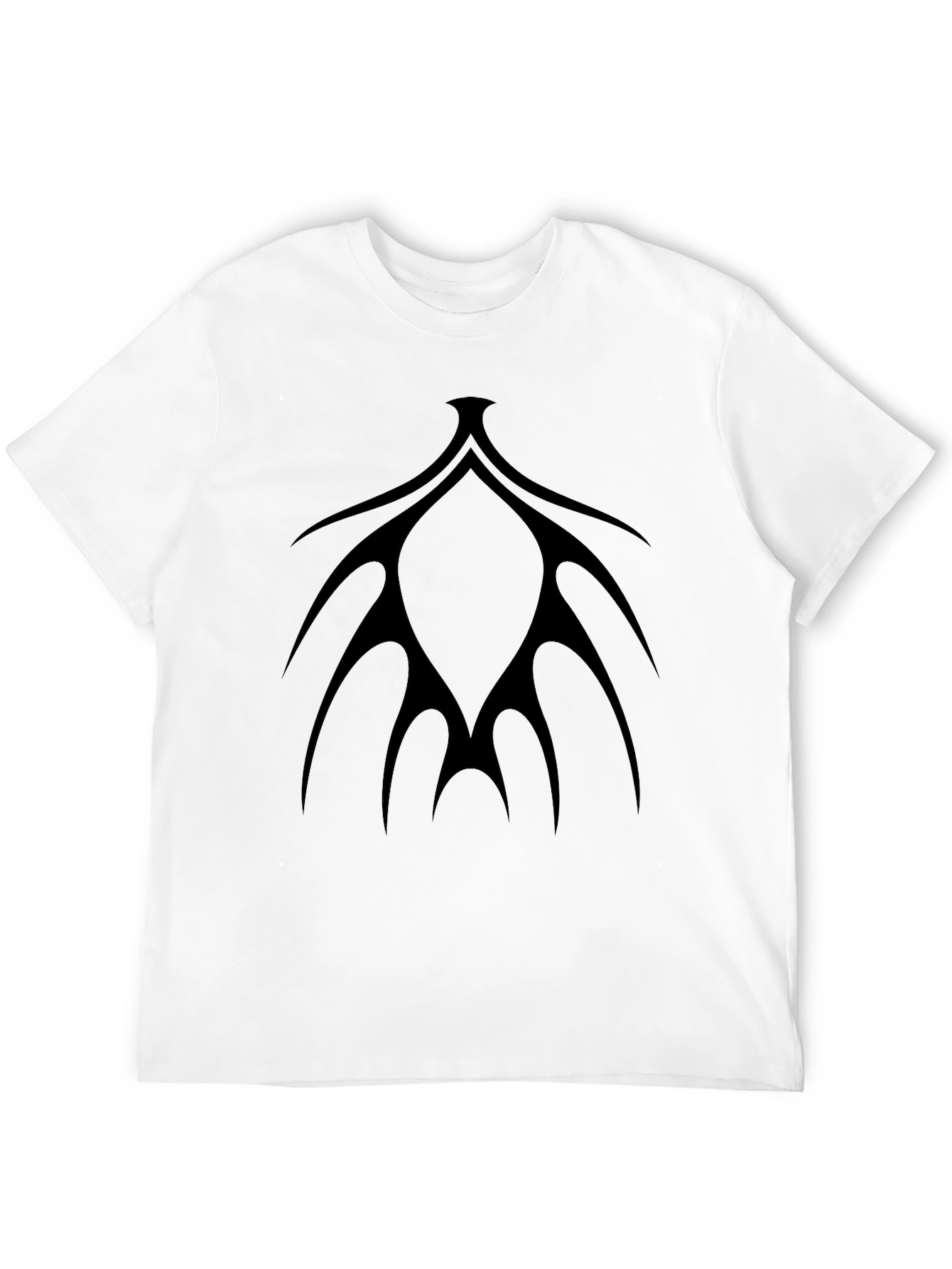 Mens Black Tee with Abstract Graphic Design
