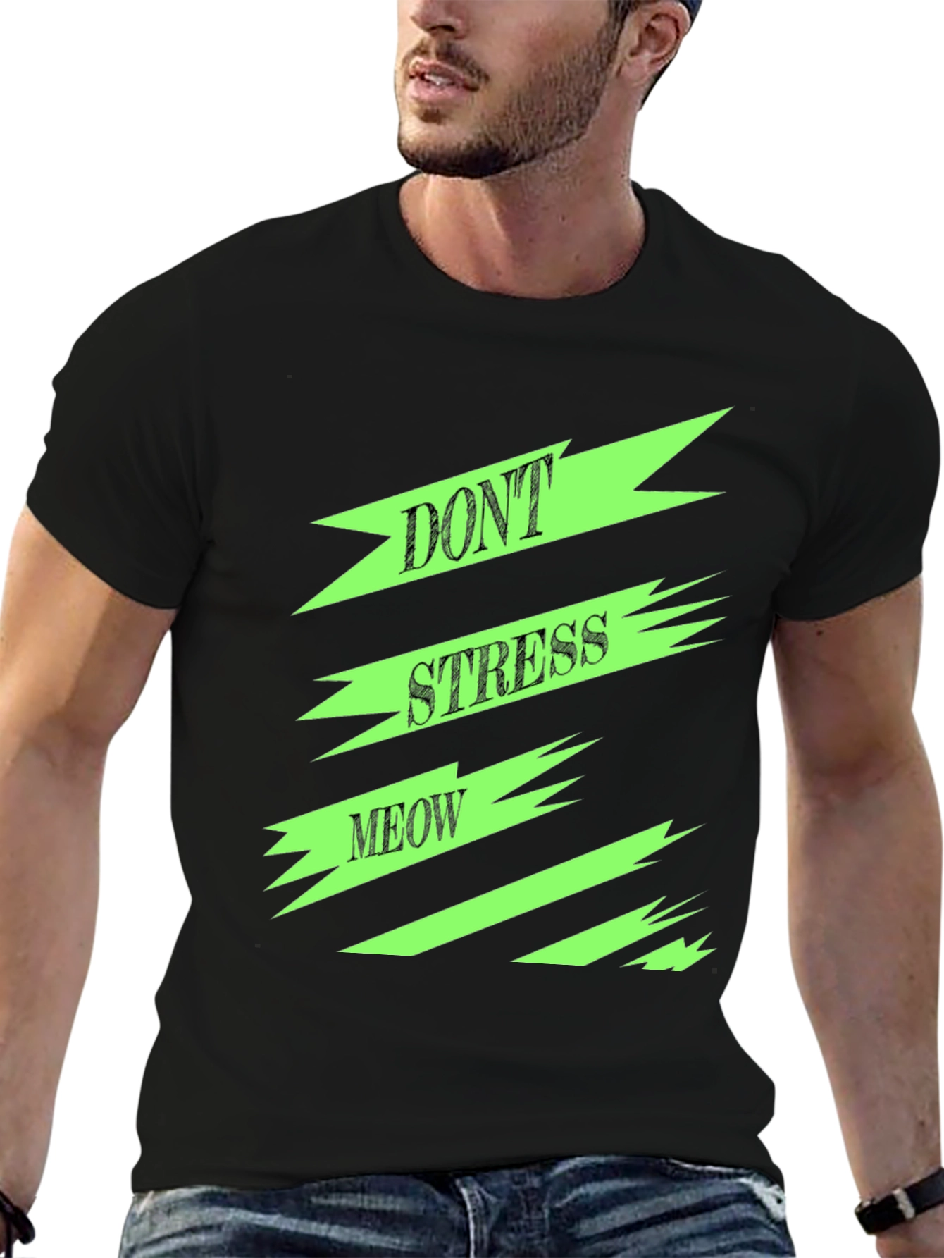 Dont Stress Meow Graphic T-Shirt