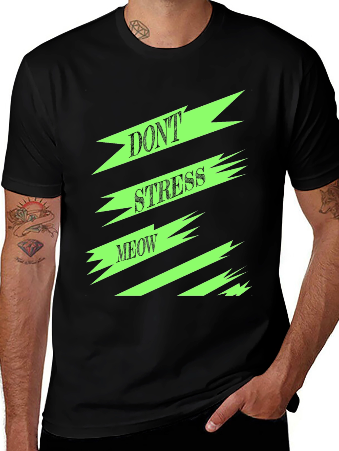 Dont Stress Meow Graphic T-Shirt
