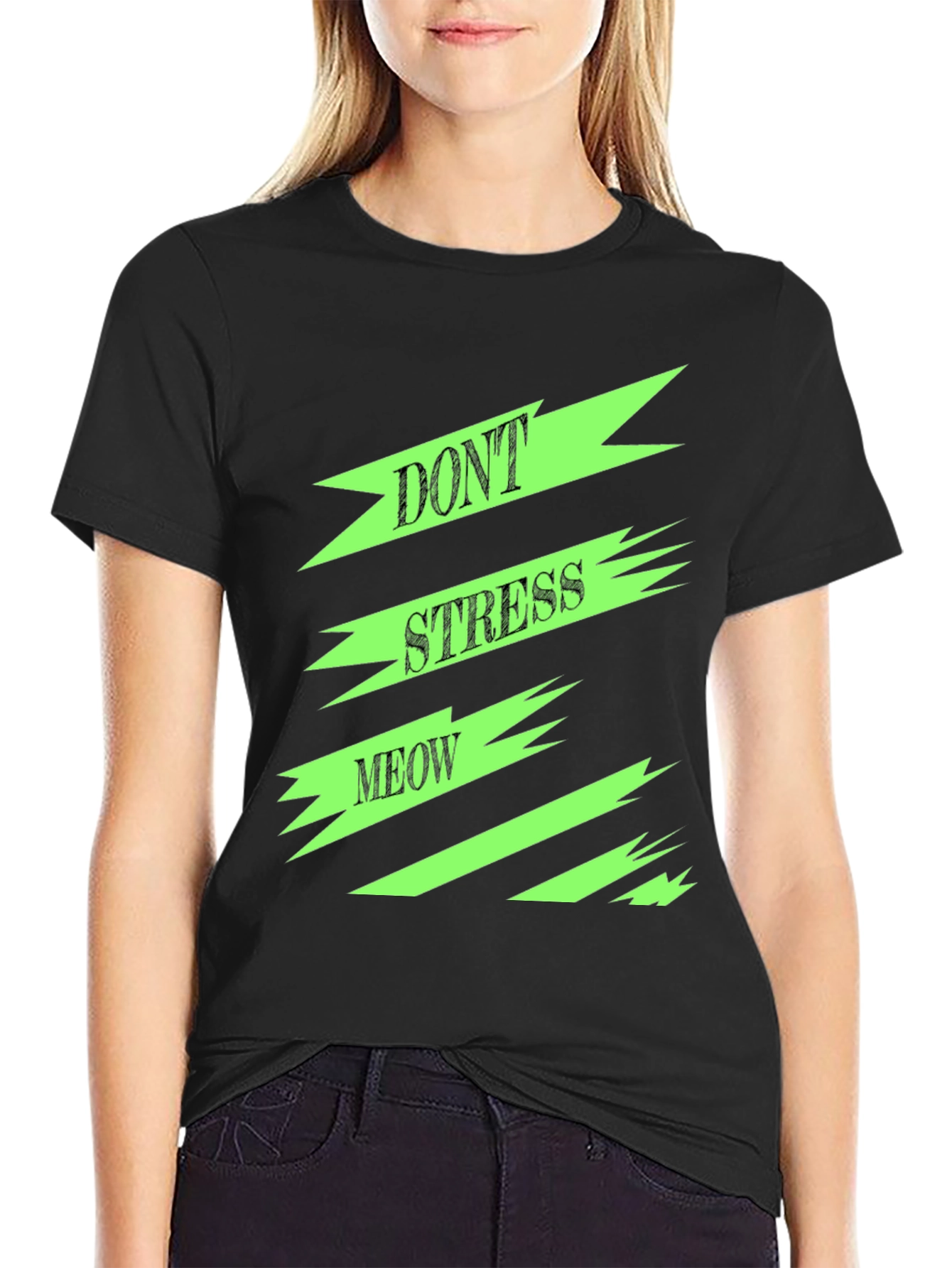 Dont Stress Meow Graphic T-Shirt