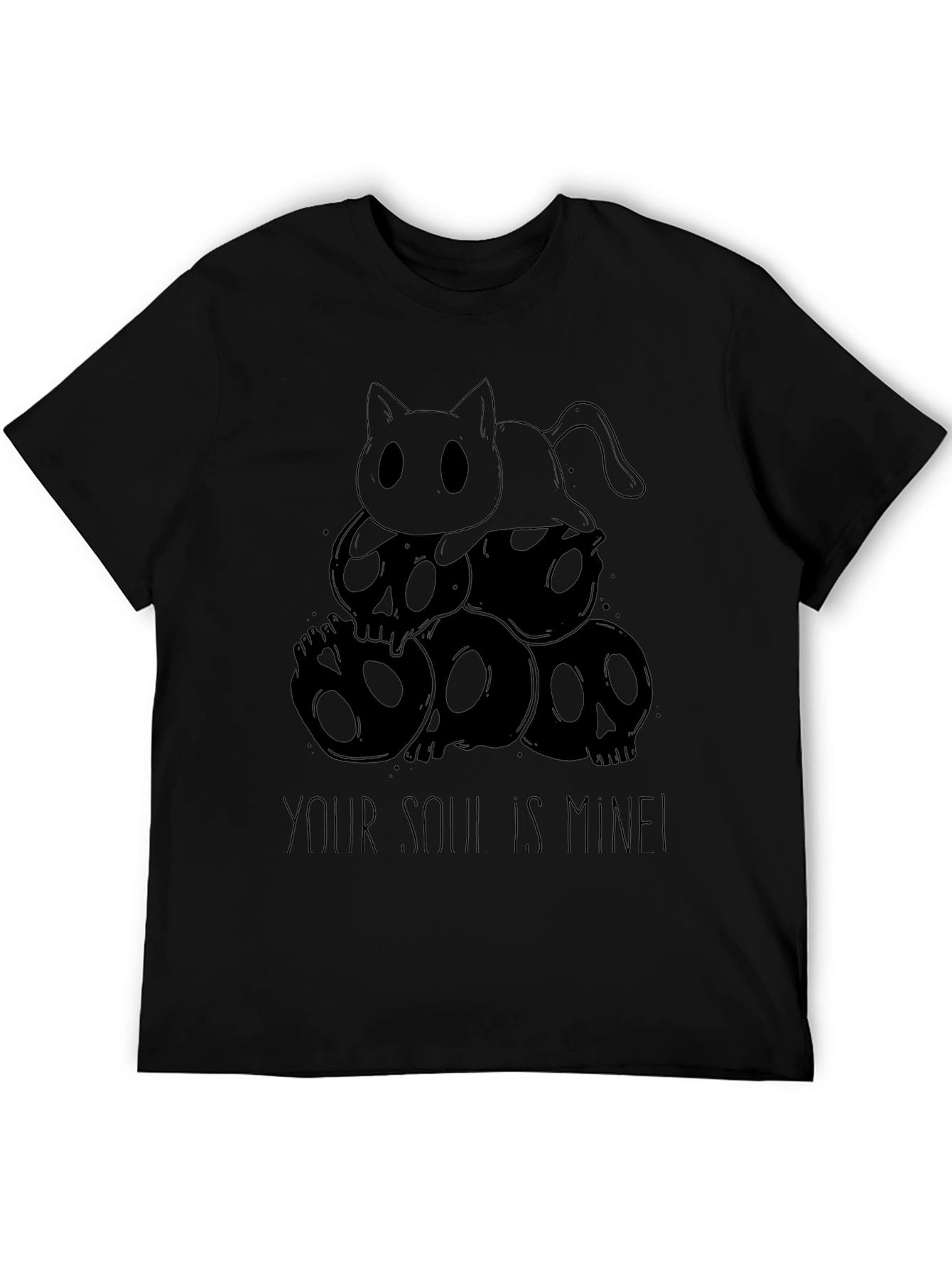 Skull Cat T-Shirt - Your Soul is Mine!