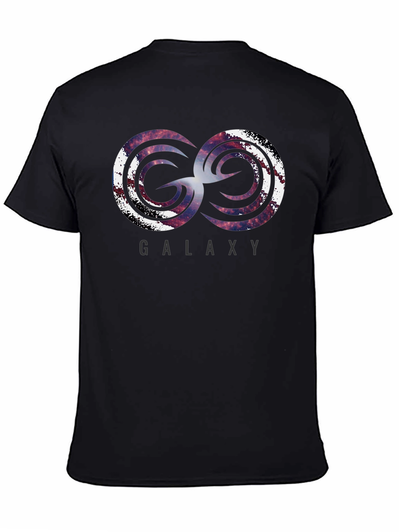 Galaxy Swirl Graphic Black T-Shirt