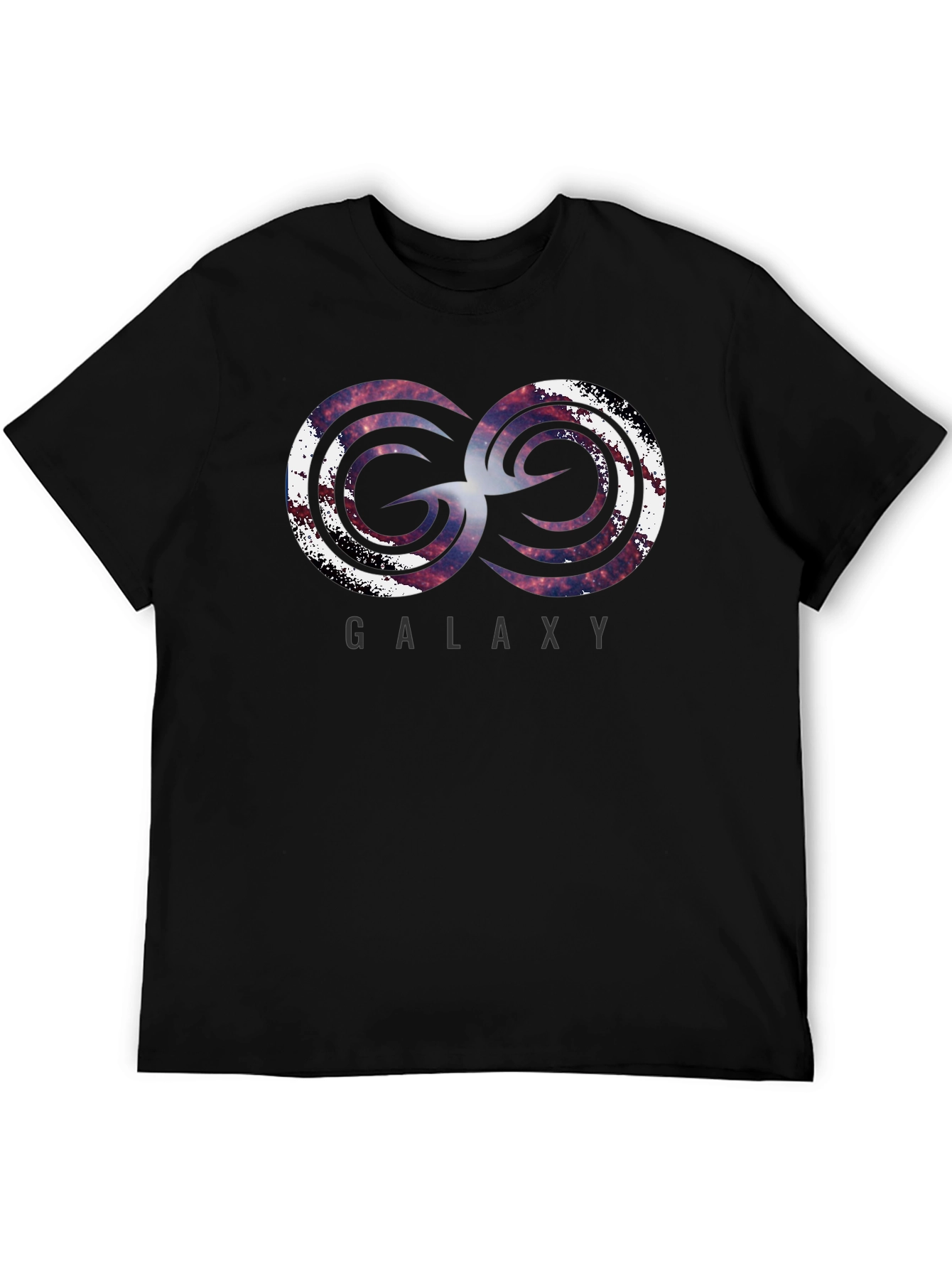 Galaxy Swirl Graphic Black T-Shirt