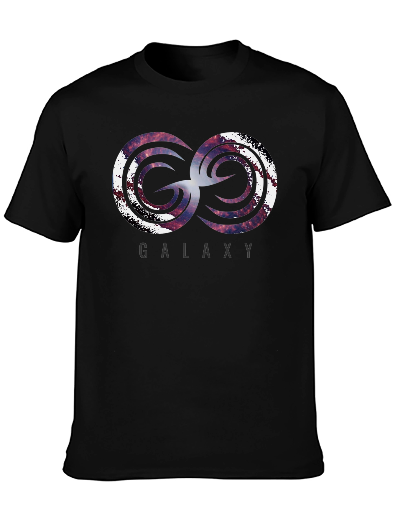 Galaxy Swirl Graphic Black T-Shirt