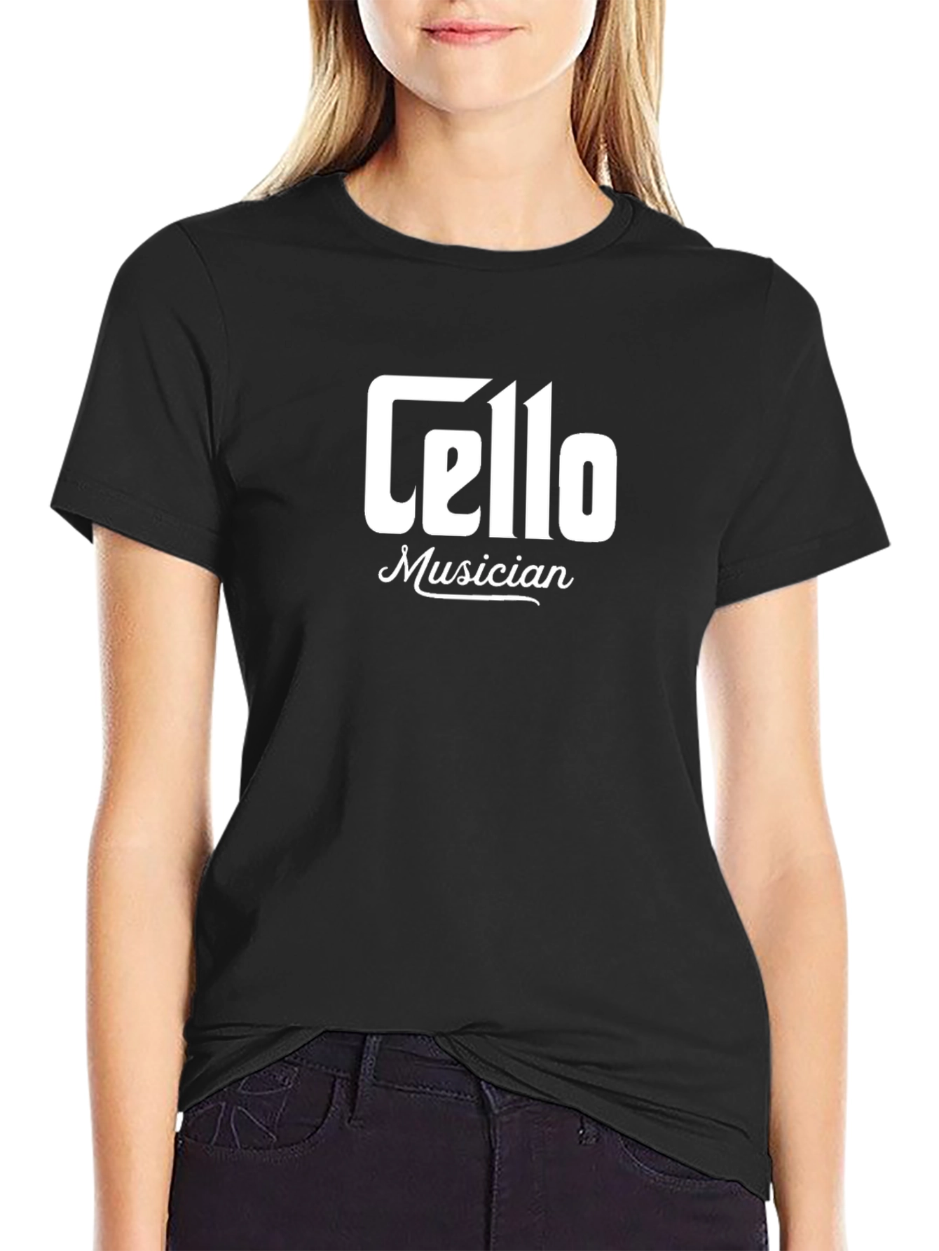 Cello Musician Black T-Shirt
