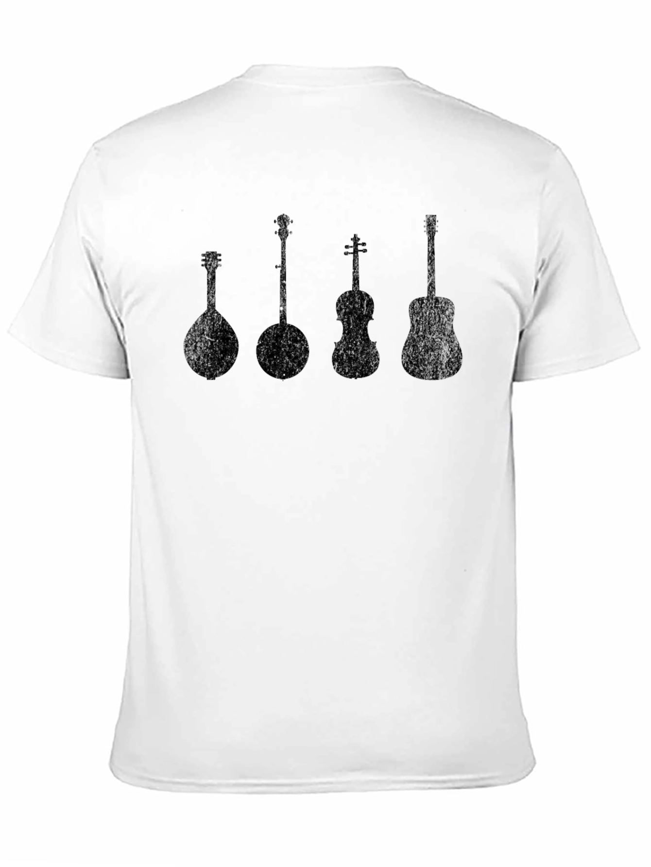 Musical Instruments Silhouette Black T-Shirt