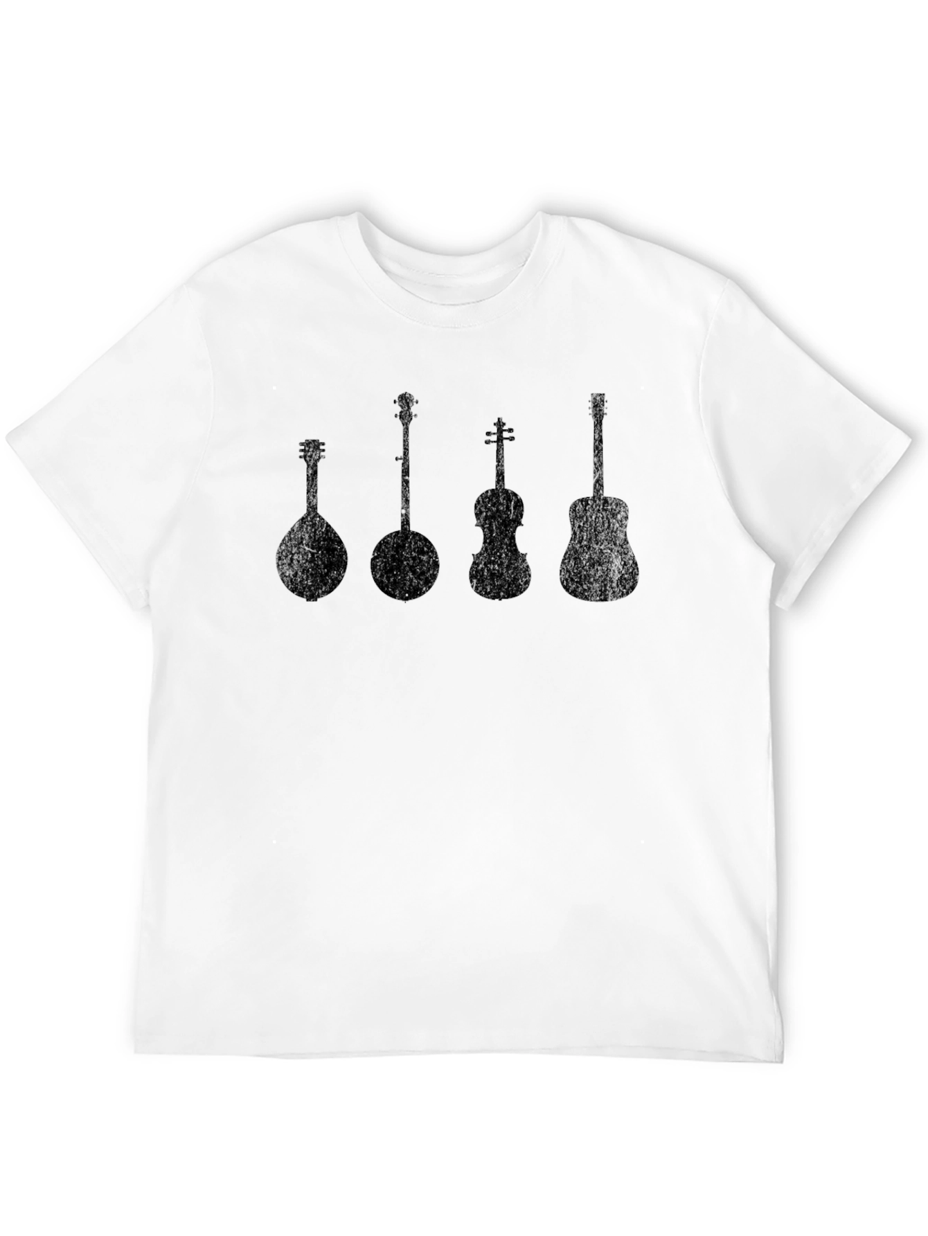 Musical Instruments Silhouette Black T-Shirt