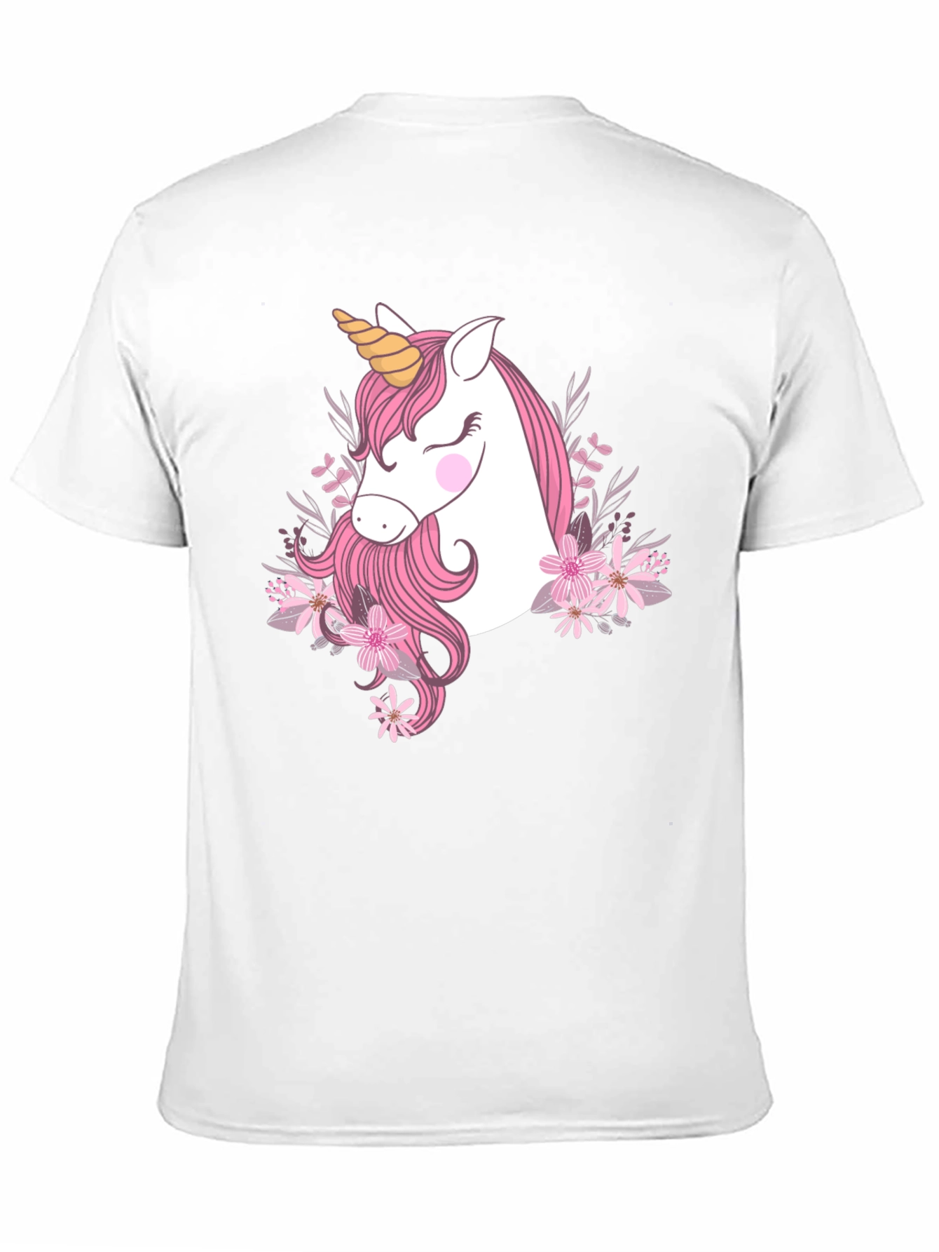Unicorn Floral Graphic Print T-Shirt