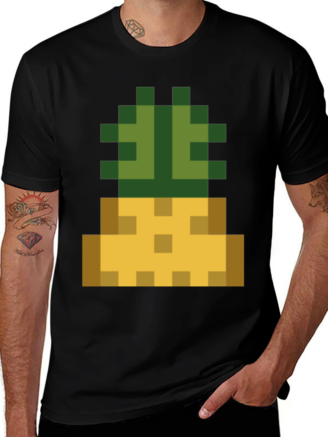 Pixel Pineapple Graphic T-Shirt