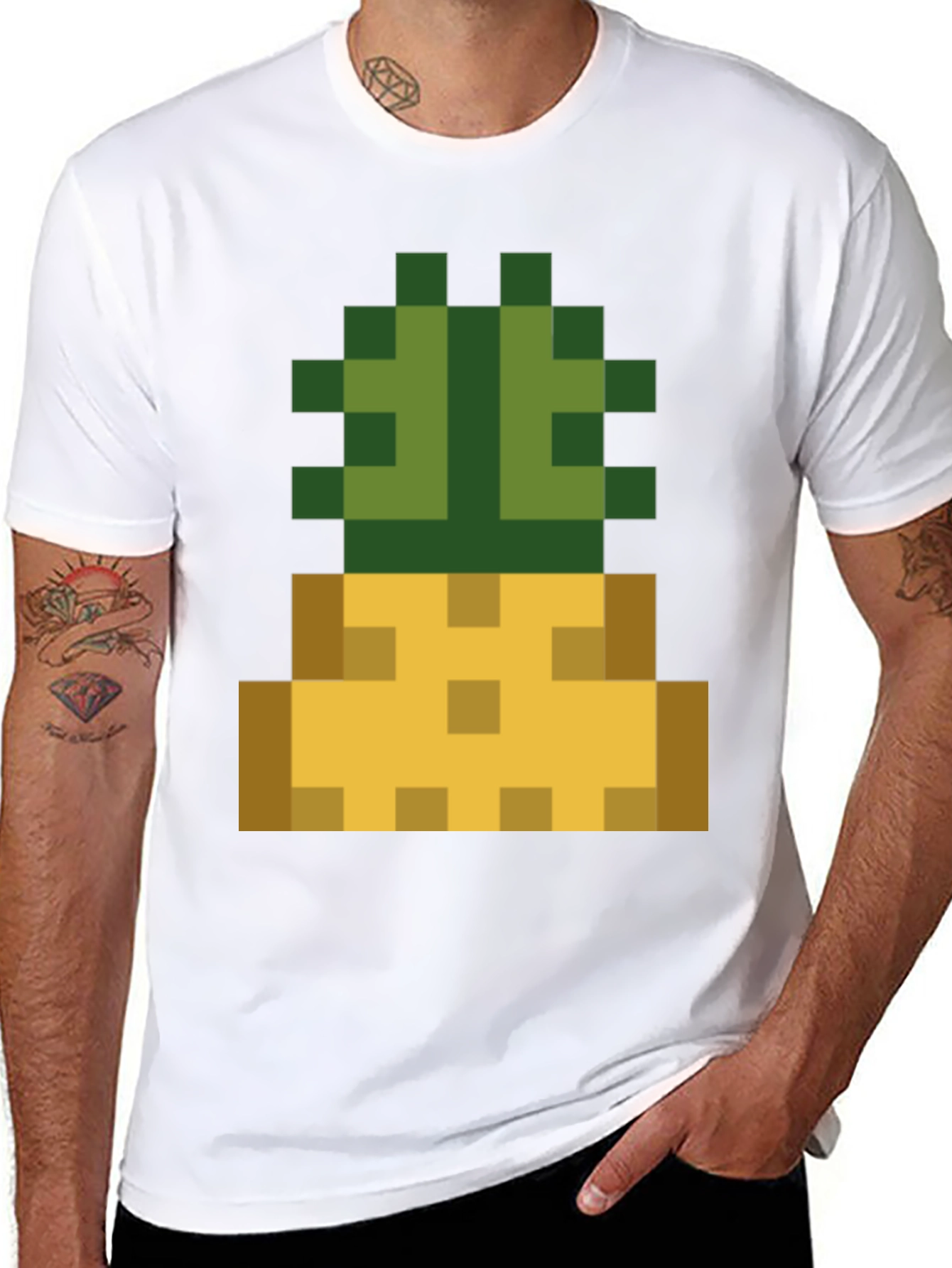 Pixel Pineapple Graphic T-Shirt