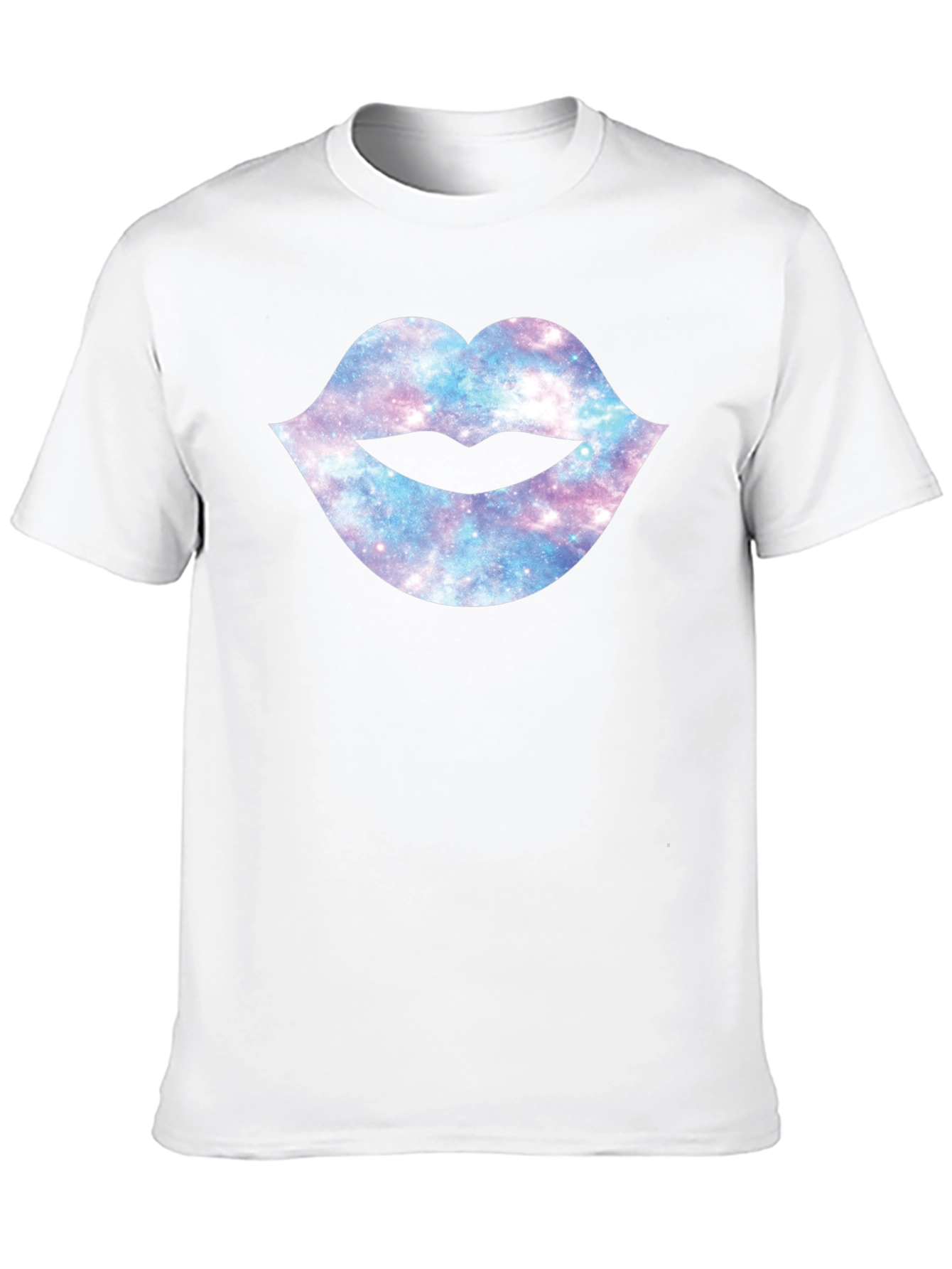 Galaxy Lips Graphic Black T-Shirt