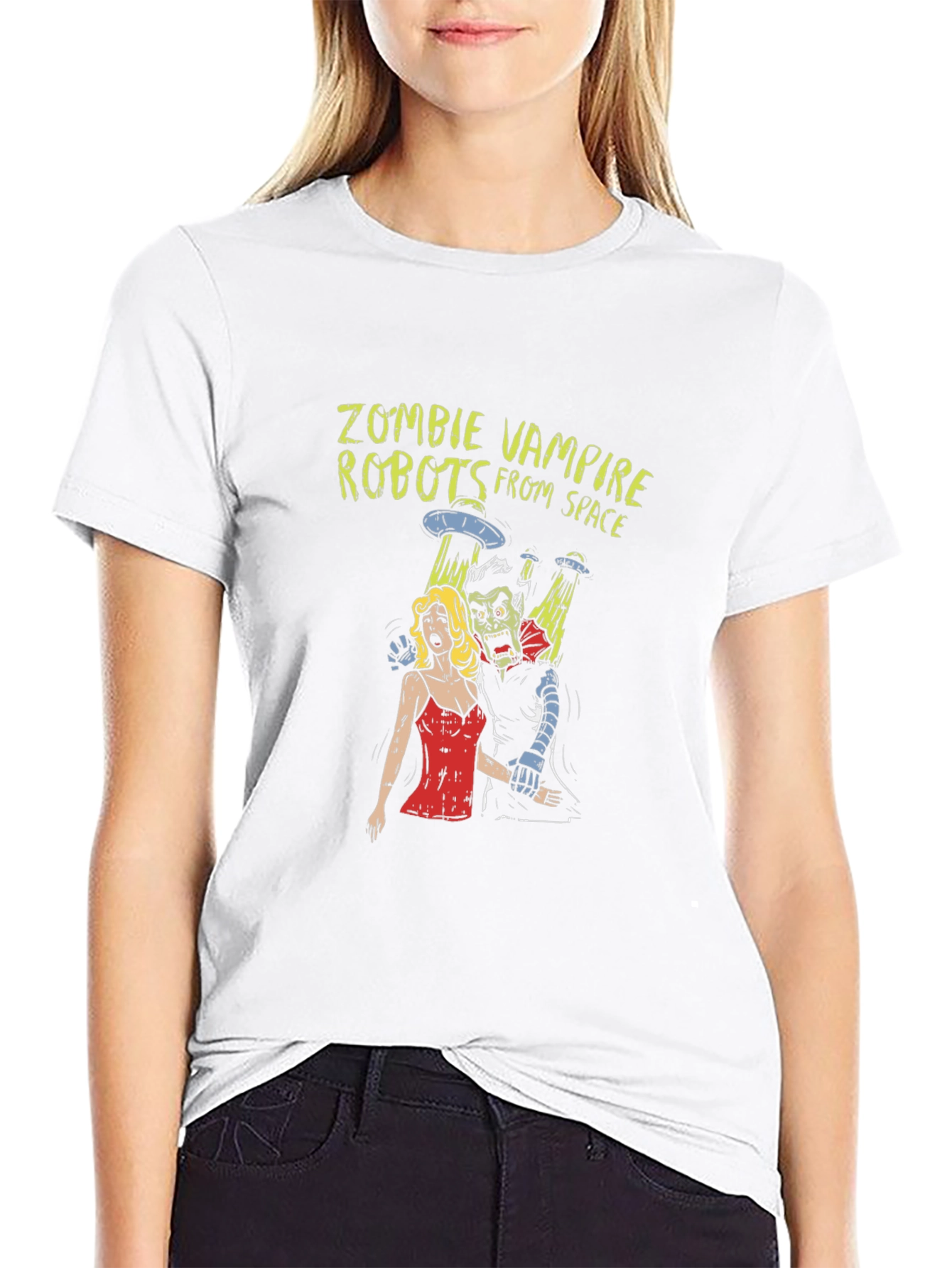 Zombie Vampire Robots From Space Graphic T-Shirt