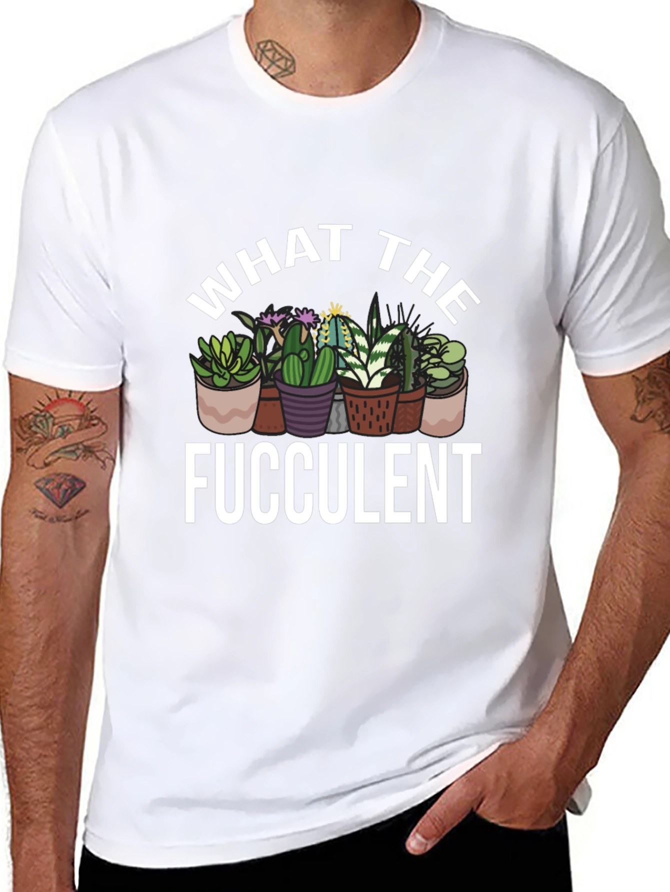What The Fucculent Cactus Graphic T-Shirt